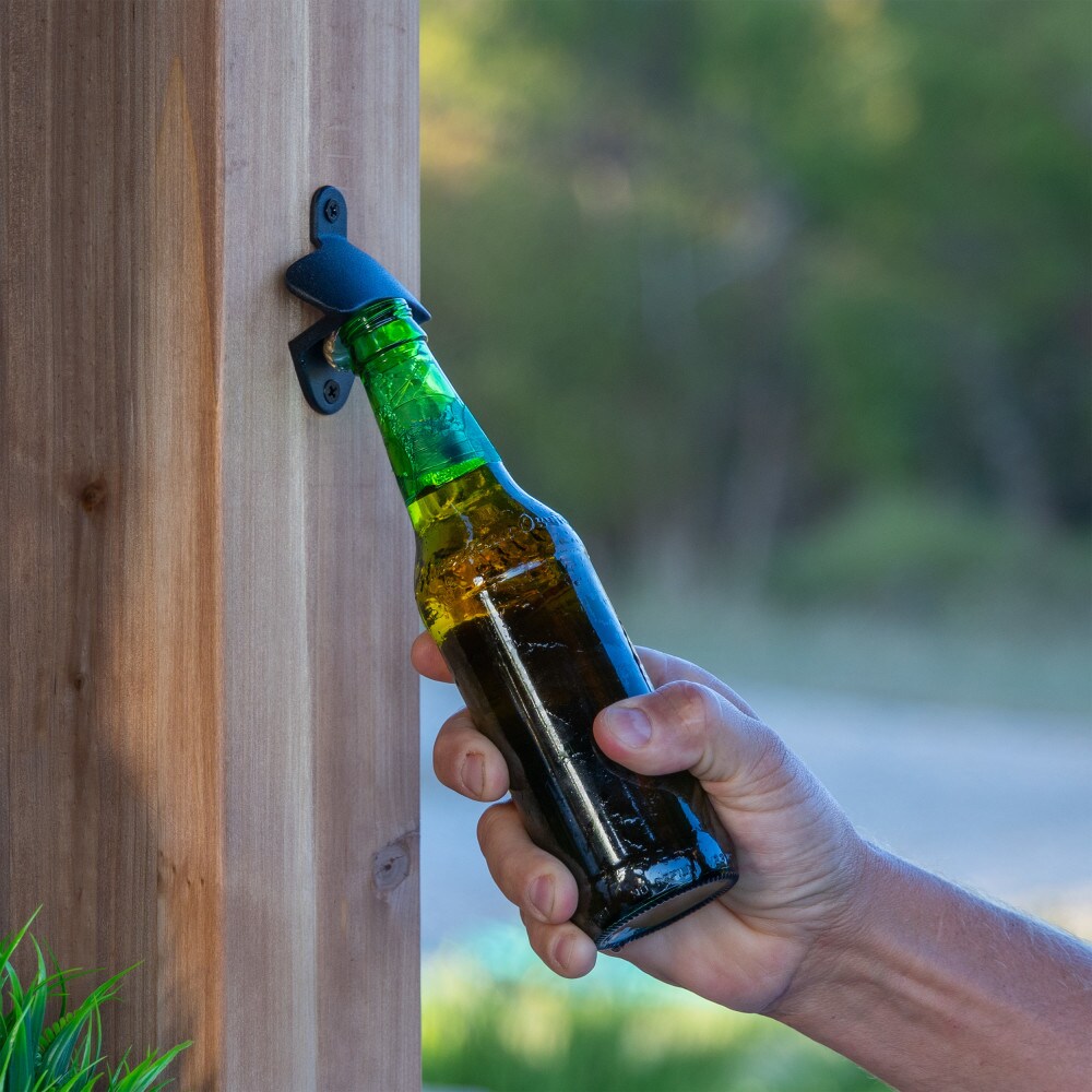Palisade Cedar Wood Outdoor Bar with Galvanized Steel Roof