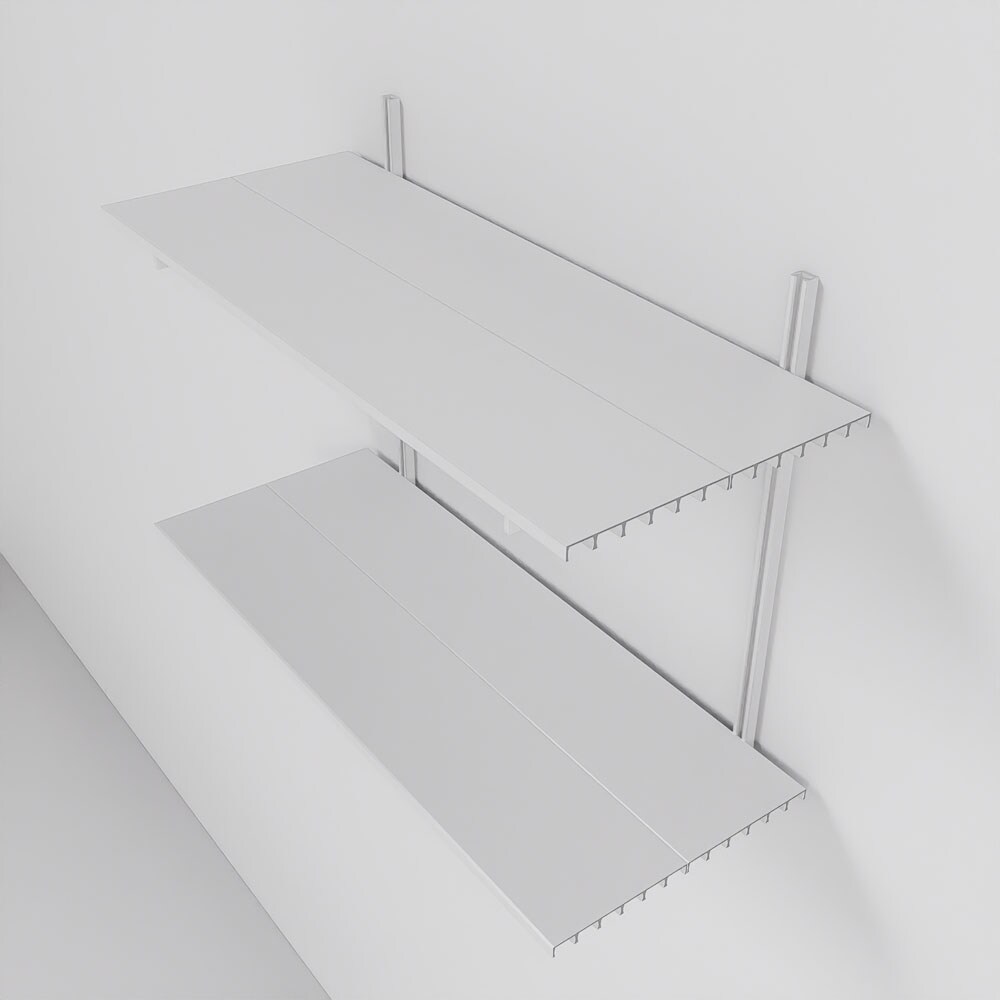 Modern Shelving ALUMWAL-1231-WW Wall-Mounted-Shelving - View #5