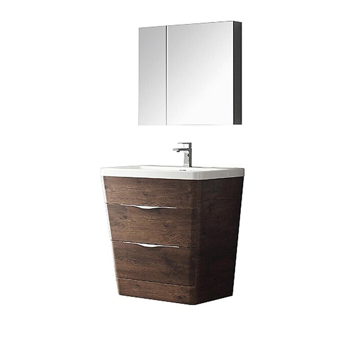 Rosewood Single Sink Bathroom Vanity, 32 Vanity Cabinet