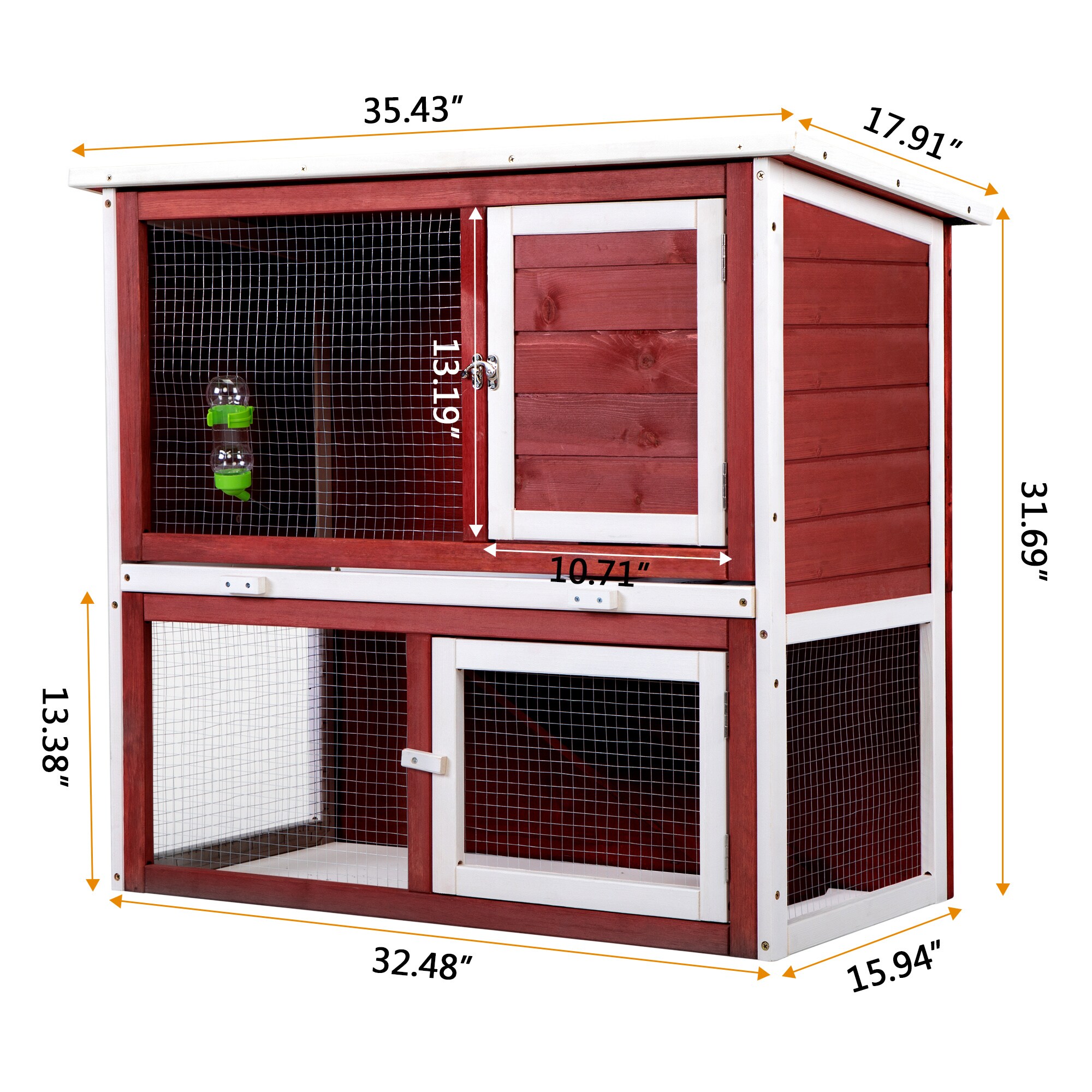 Siavonce XHP3JZW Chicken-Coops-Rabbit-Hutches - View #8