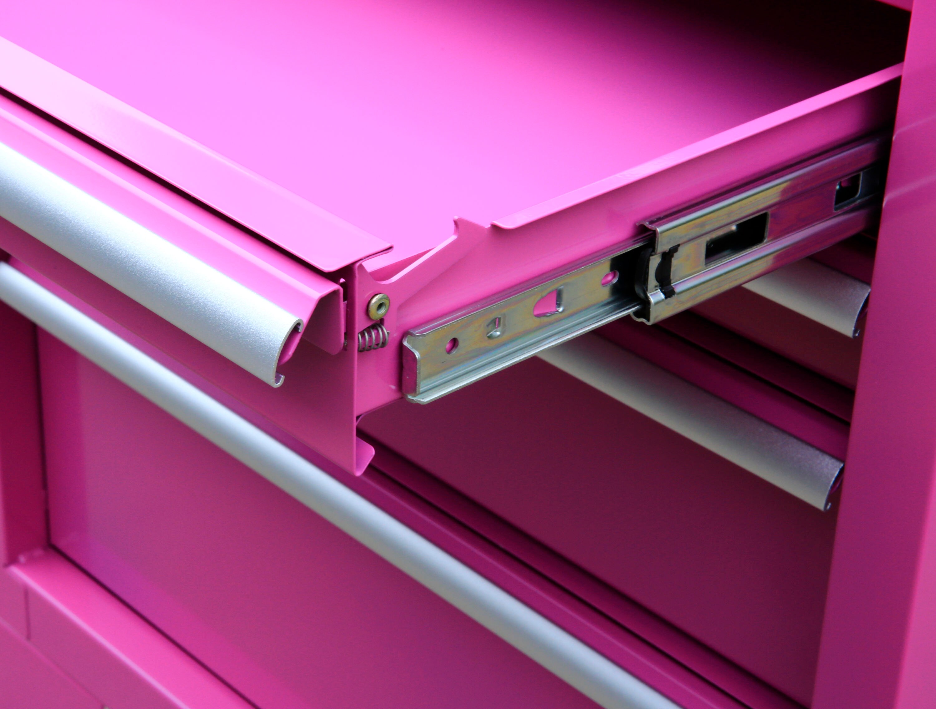 26.75-in W x 47.5-in H 5-Drawer Steel Rolling Tool Cabinet (Pink)