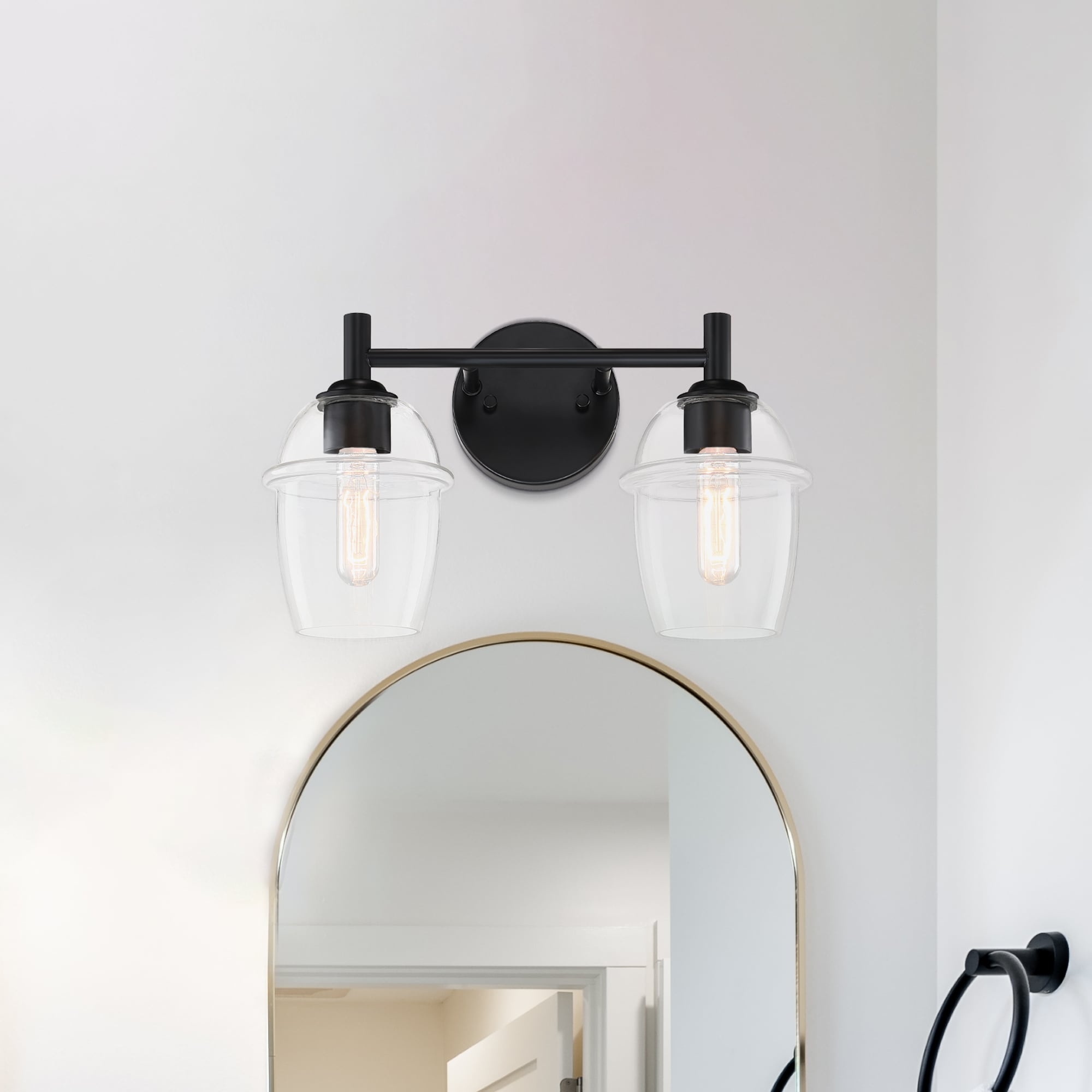 Designers Fountain D310M-2B-MB Summer Jazz 16-in 2 -Light Matte Black Traditional Vanity light