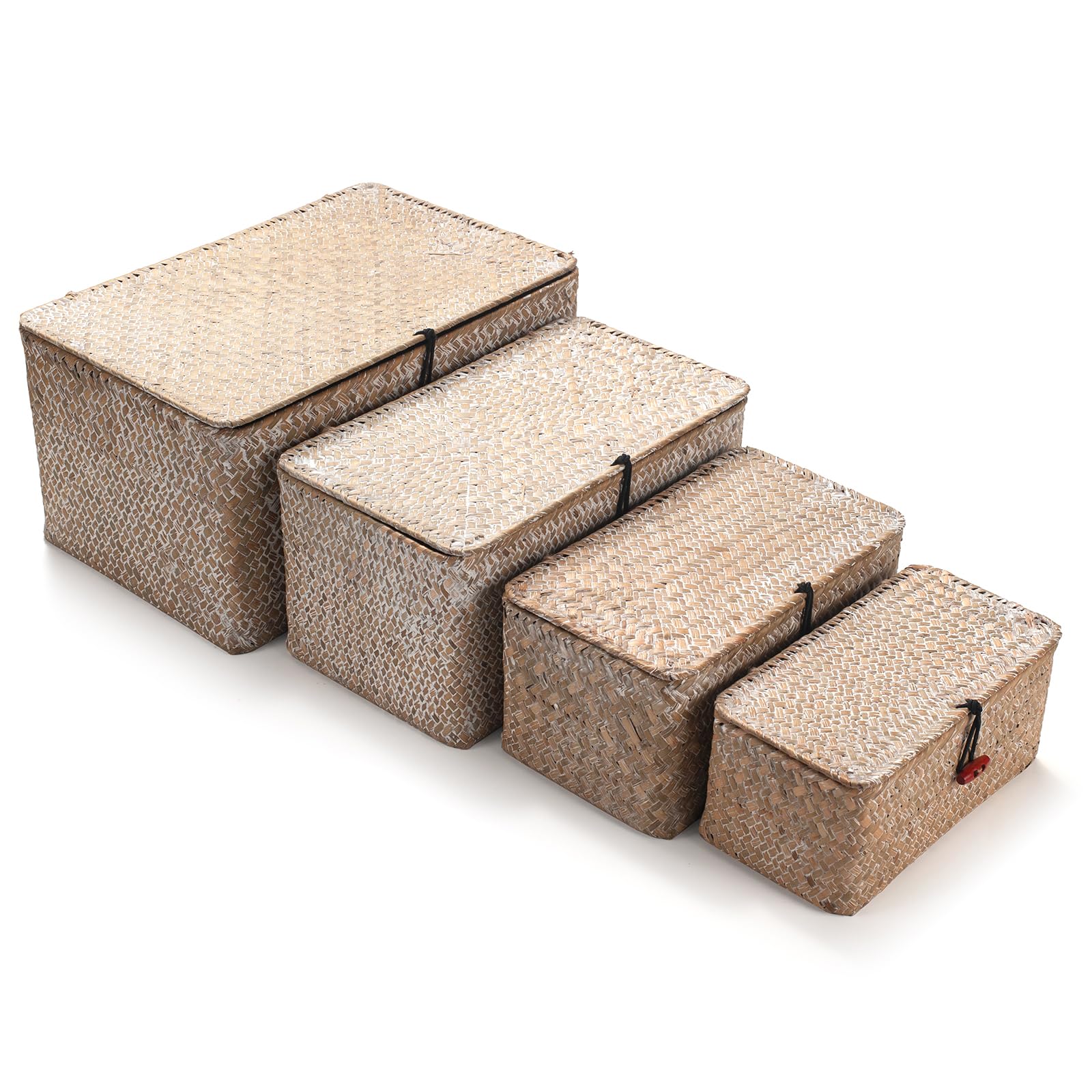 CYQBD Wicker Basket Lids Seagrass Storage Organizer