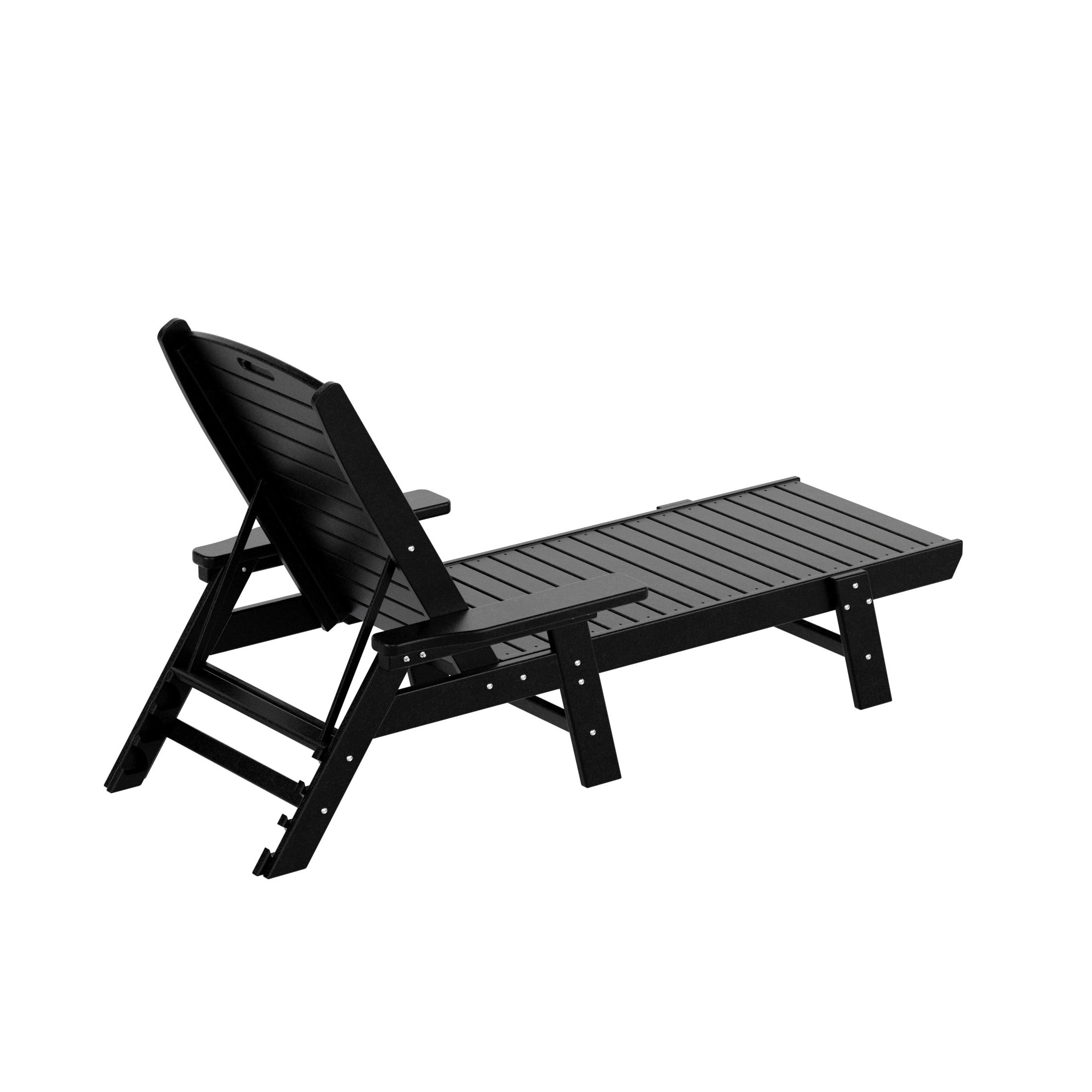 Laguna Black Plastic Outdoor Chaise Lounge Set