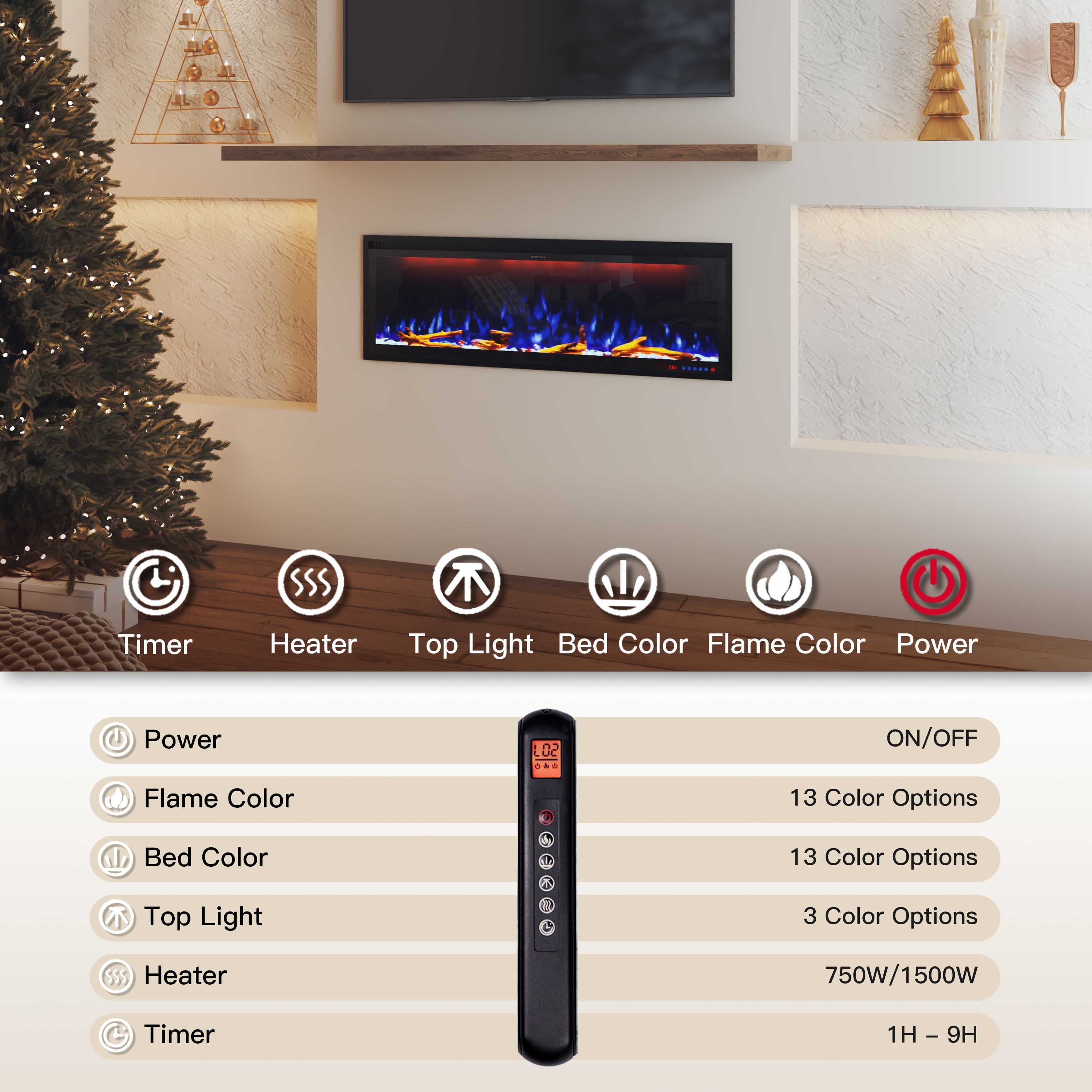 Mondawe MO-WE89416 Electric-Fireplaces - View #7