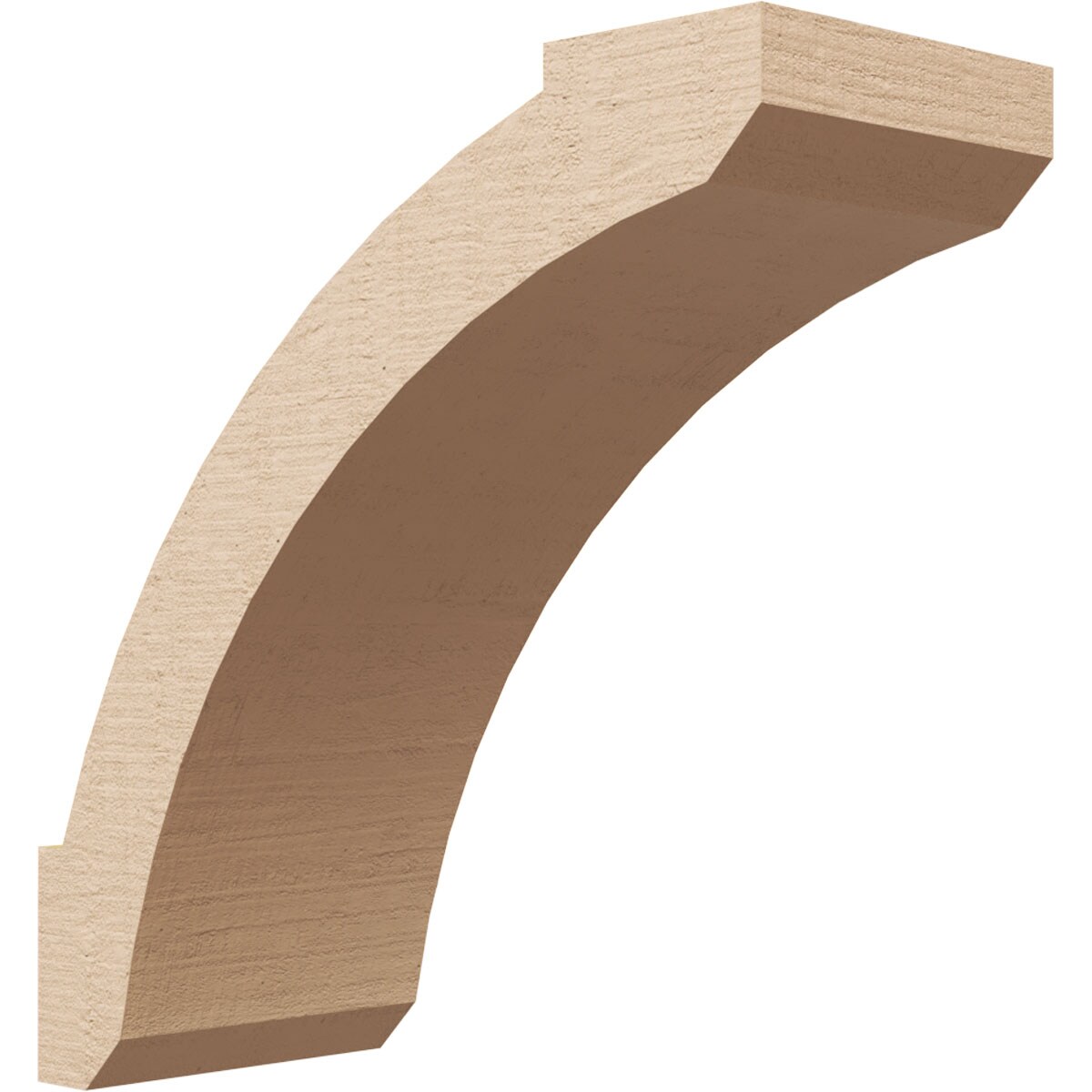 Ekena Millwork BRCUR05X12X12LFTRCPR 5-in x 12-in x 12-in Primed Urethane Lafayette Rough Cedar TimberThane Knee Brace