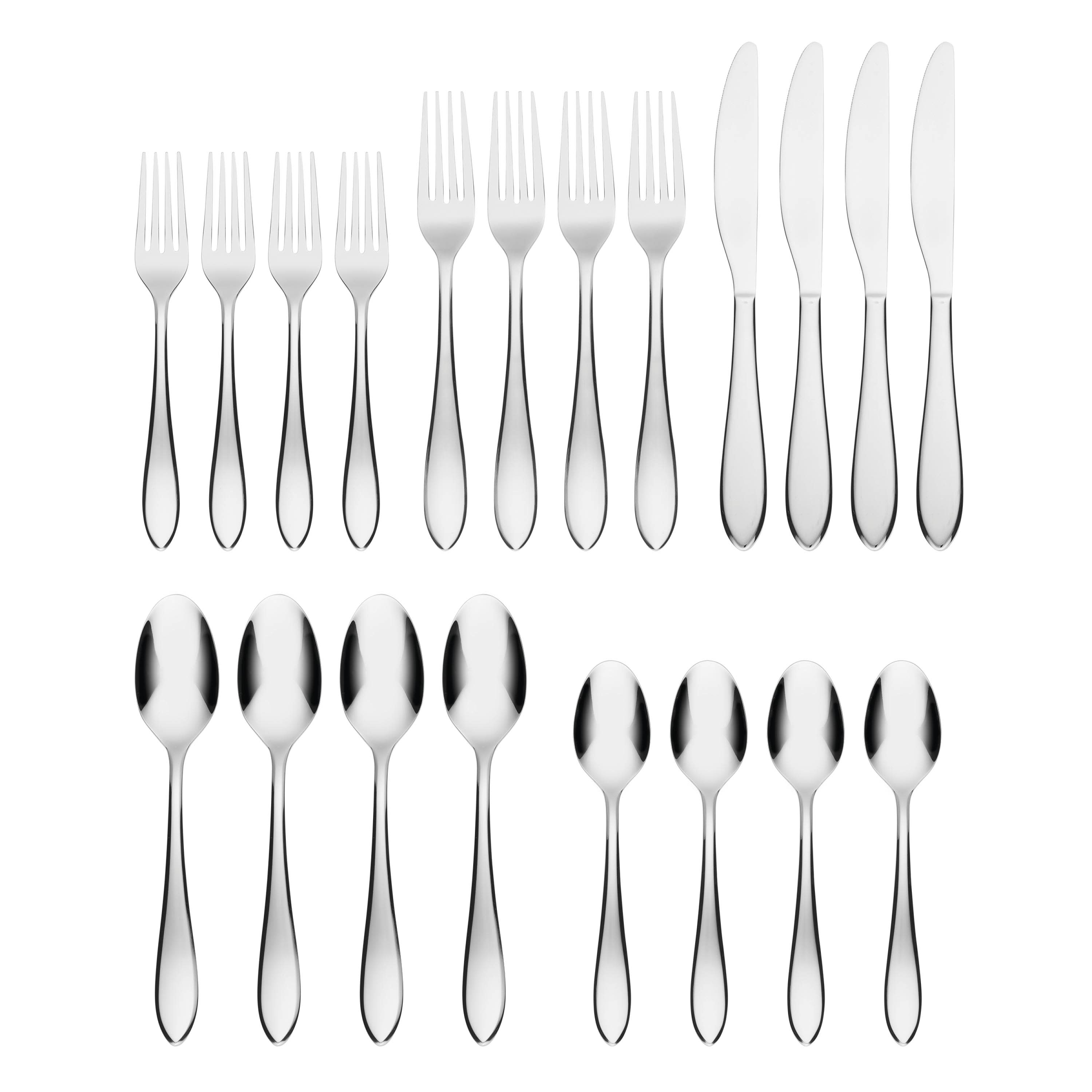 Cambridge Delia Mirror 20-pieces Polished Modern Flatware In The 