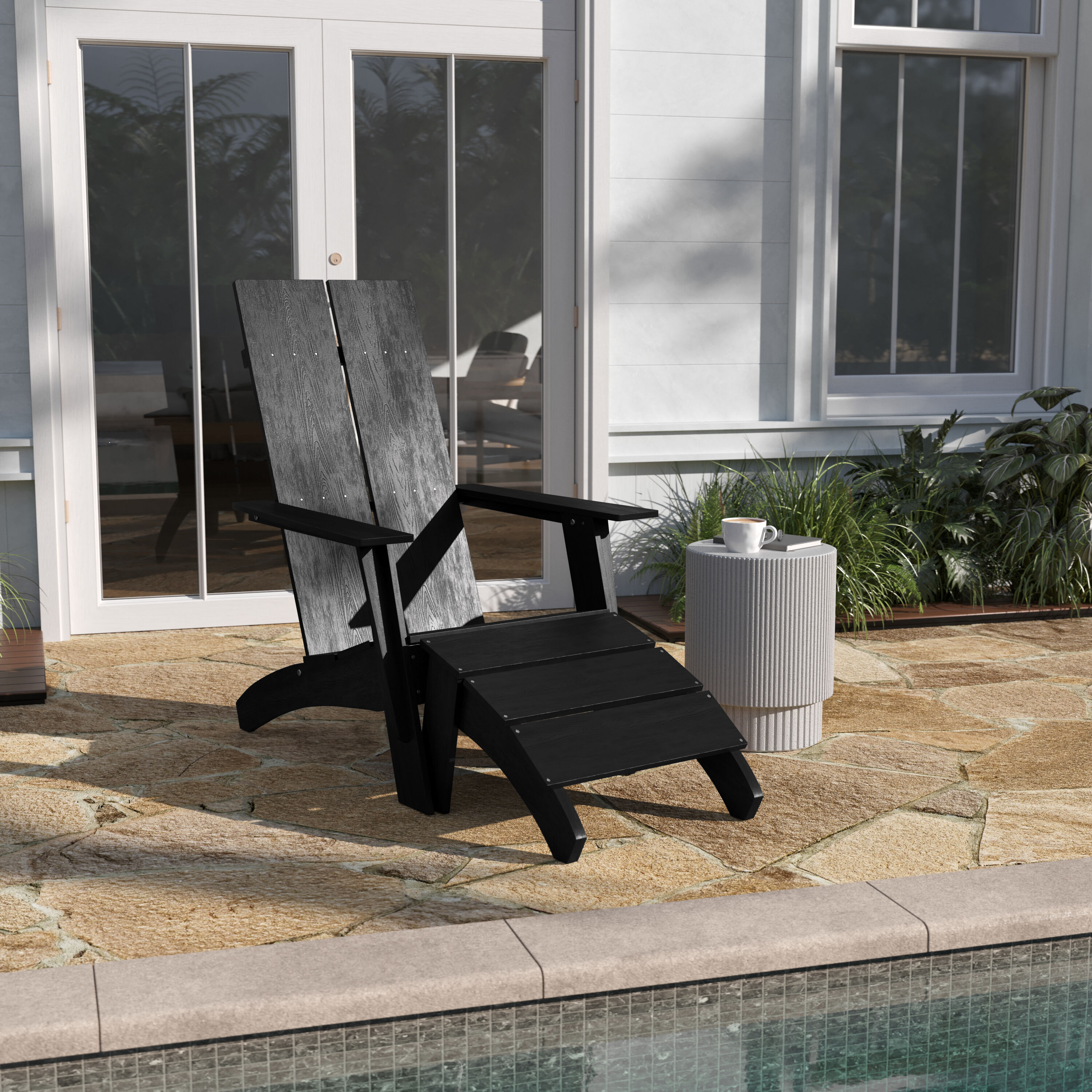 Patio chair with online leg rest