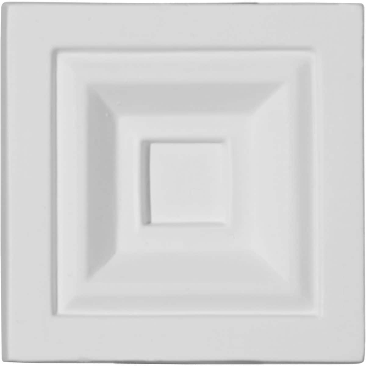 Ekena Millwork PB03X03X01ER Eris 3.75-in x 3.75-in Primed Urethane Square Rosette