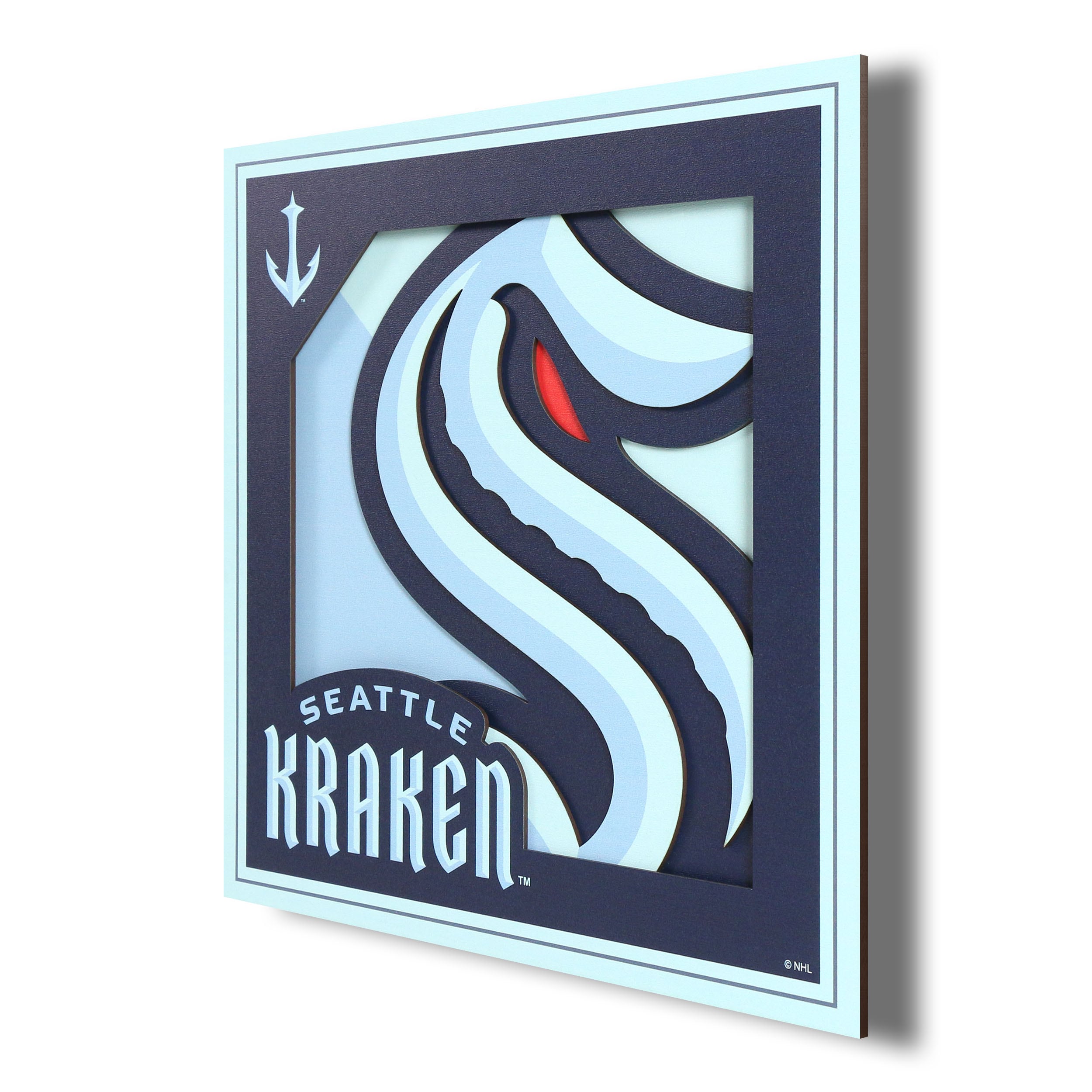 Seattle Seahawks 12'' x 12'' 3D Logo Wall Art