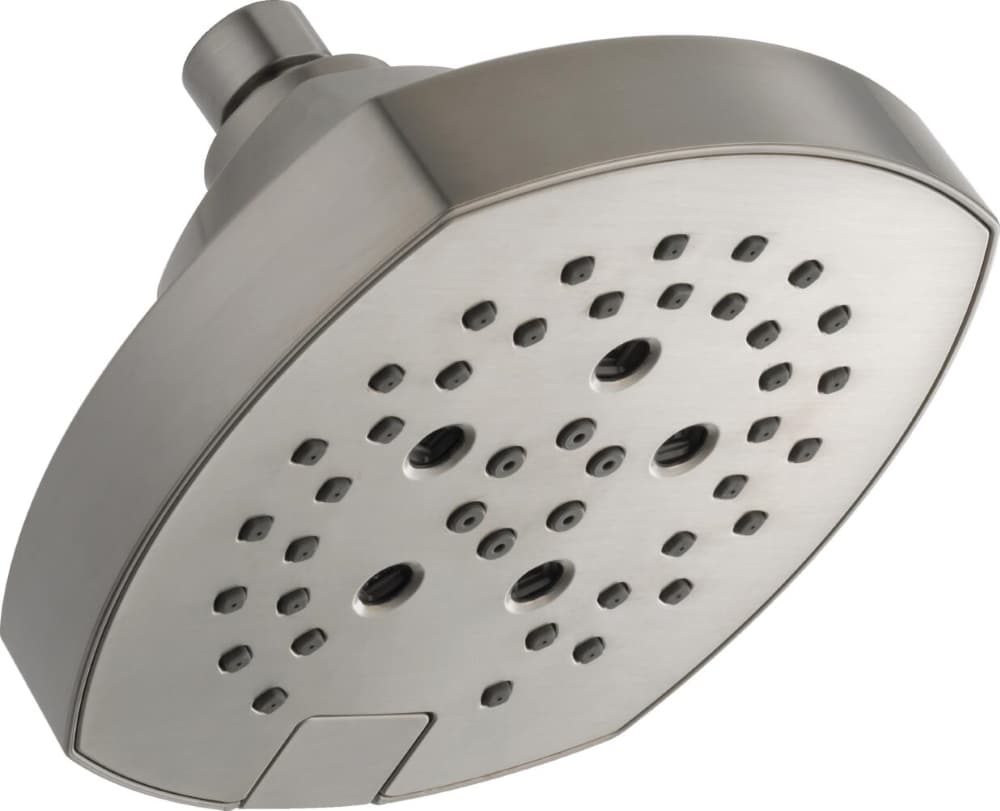 Delta 52663-SS-PR 5.0 -Spray Lumicoat Stainless 6.0-in Round Fixed High Pressure Shower Head 1.75 GPM