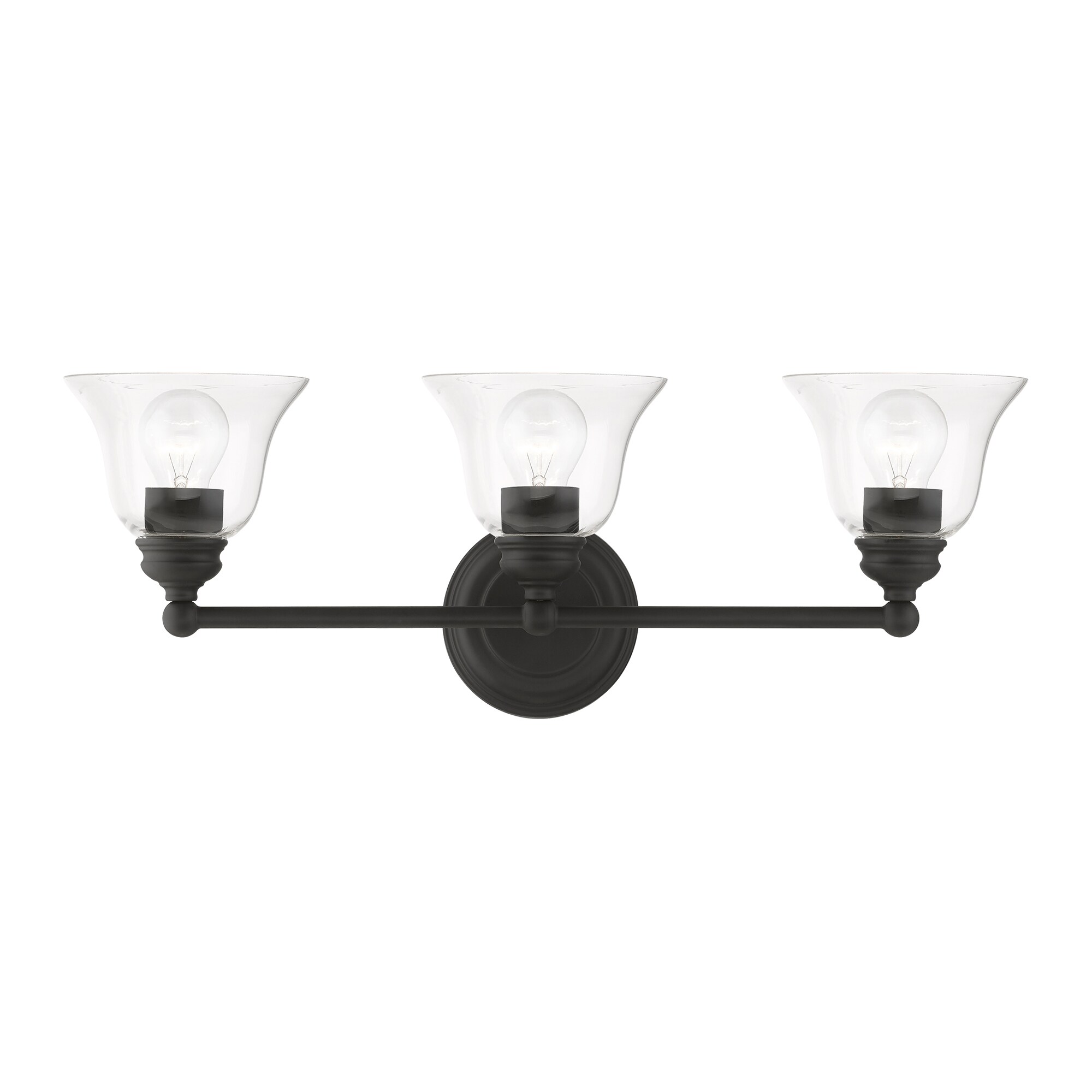 Livex Lighting 16943-04 Moreland 24-in 3-Light Black Transitional Vanity Light