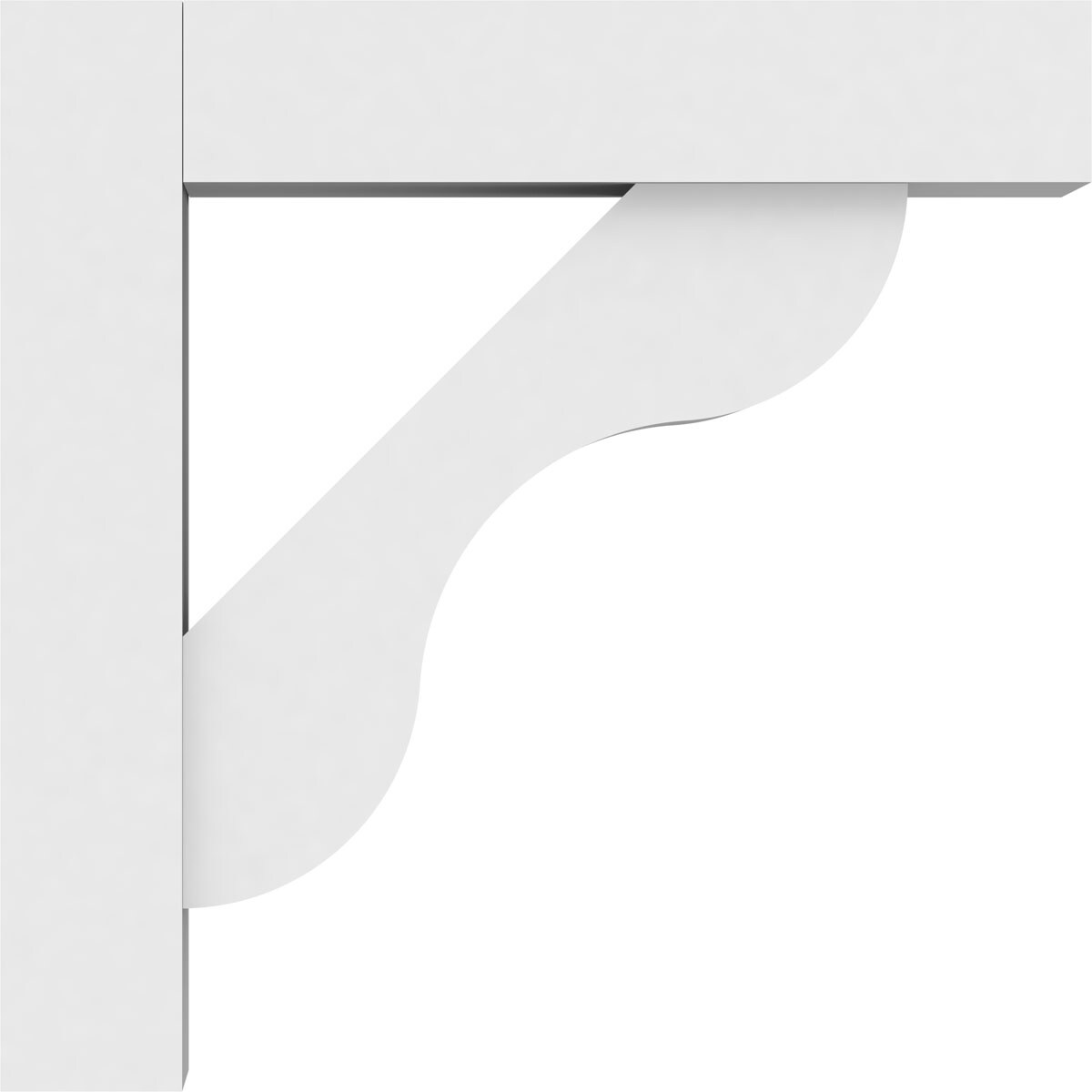Ekena Millwork BKTP03X12X12CAR05 Exterior-Brackets-Braces - View #3