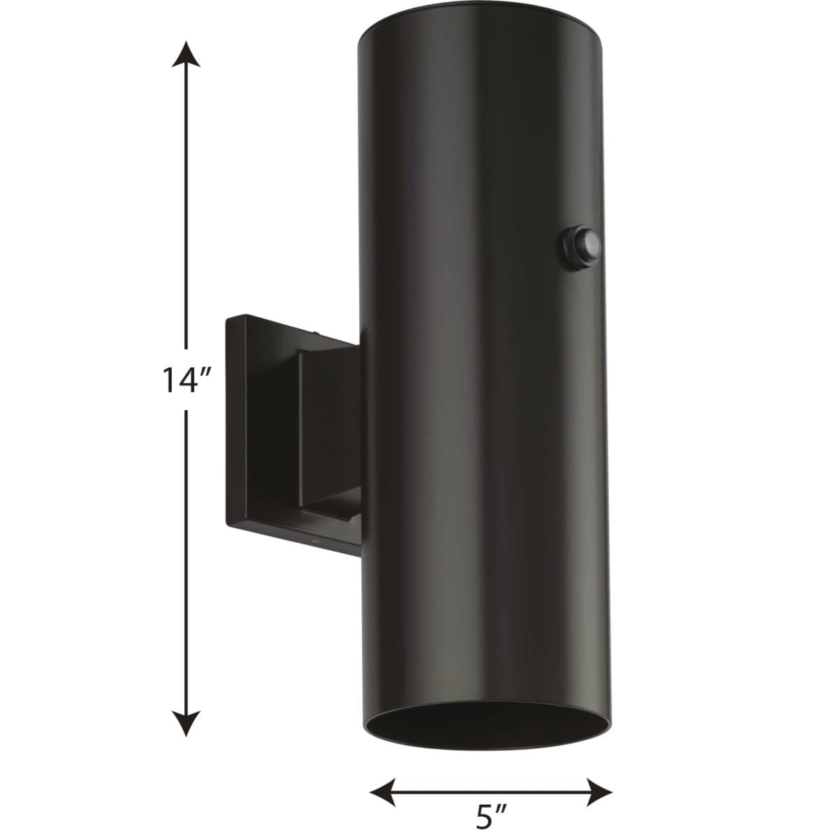 Antique Bronze 14" Cylinder LED Outdoor Wall Sconce