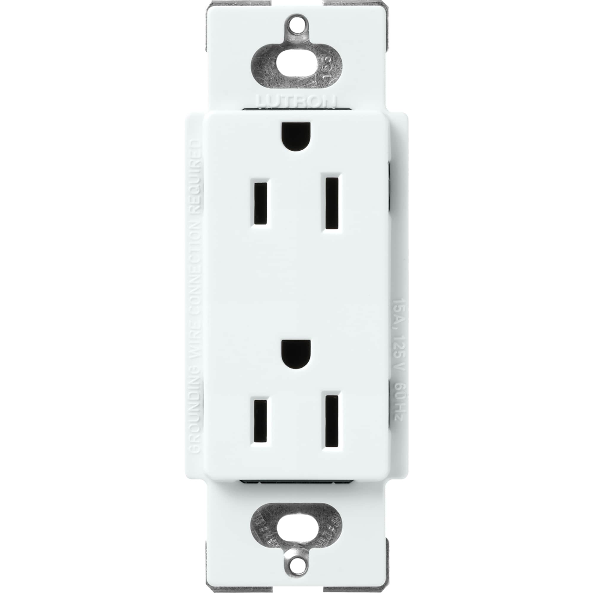 Lutron SCR-15-GL Claro 15 -Amp 120-volt Residential Decorator Outlet , Glacier White
