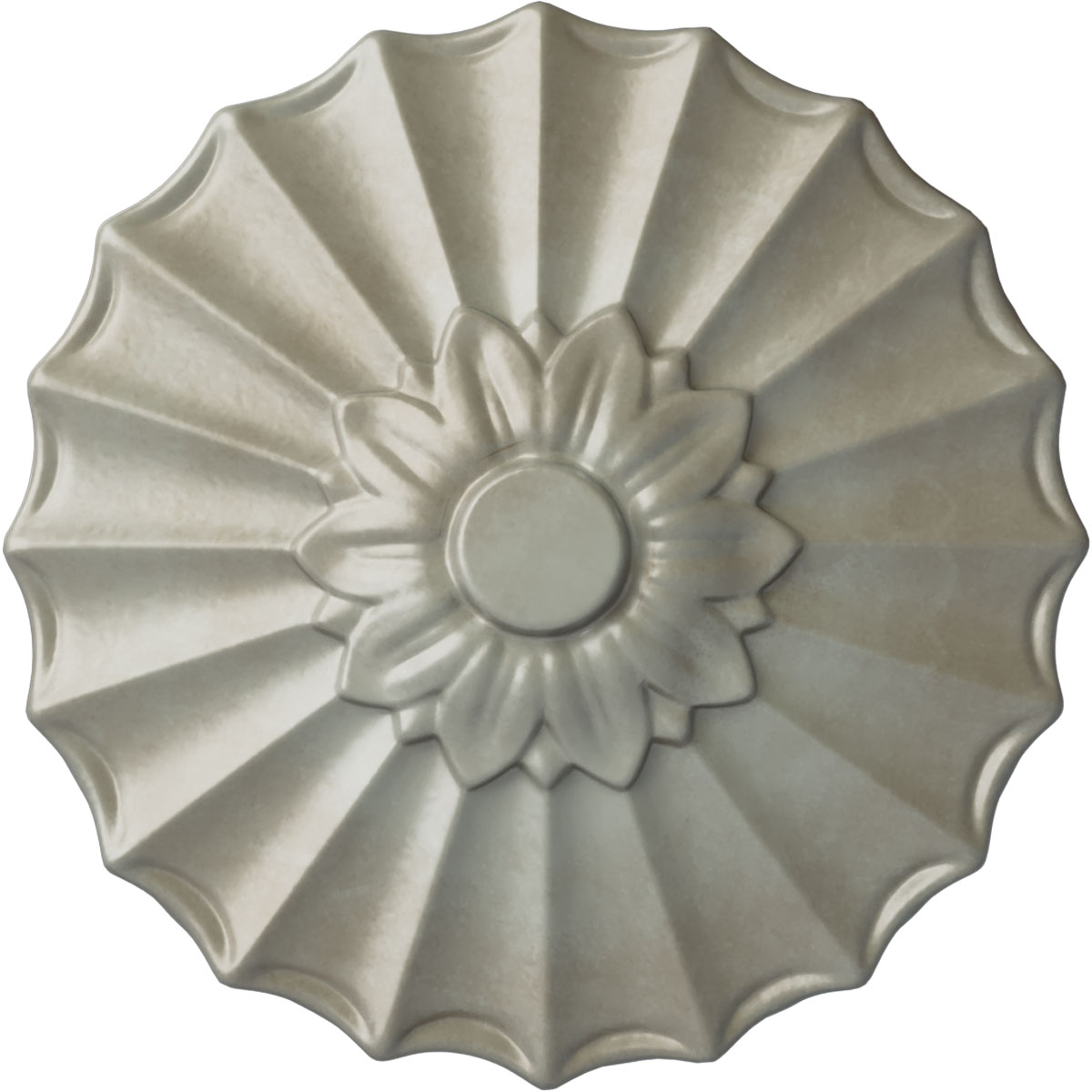 Ekena Millwork CM09SHFLS Shakuras 9-in W x 9-in L Painted Flash Gold Polyurethane Whole Ceiling Medallion