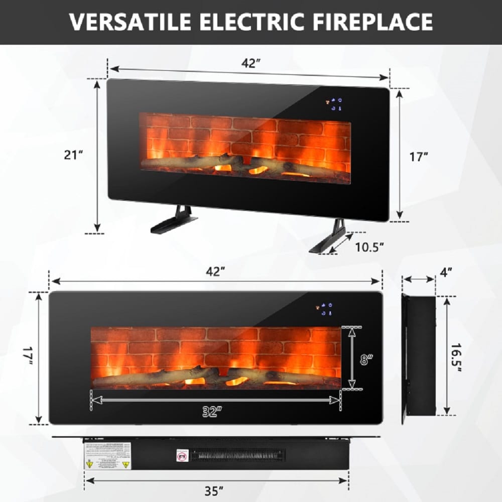 Forclover ALHY-FP69BK Electric-Fireplaces - View #3