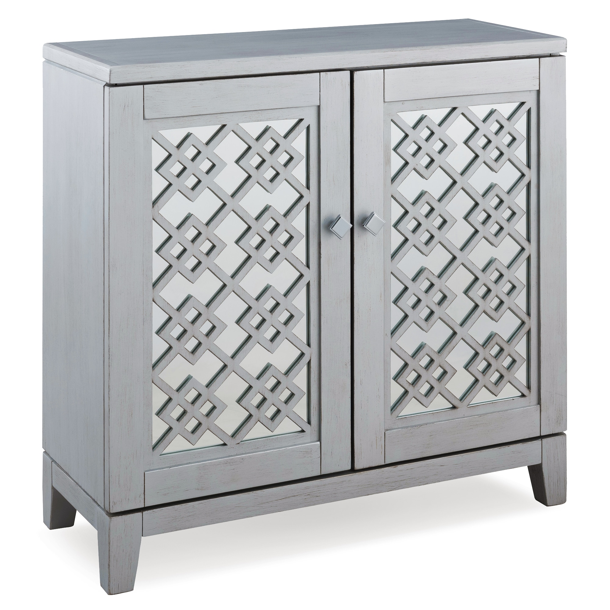 Leick Home 10083-SV Favorite Finds Modern Silver Leaf Console table