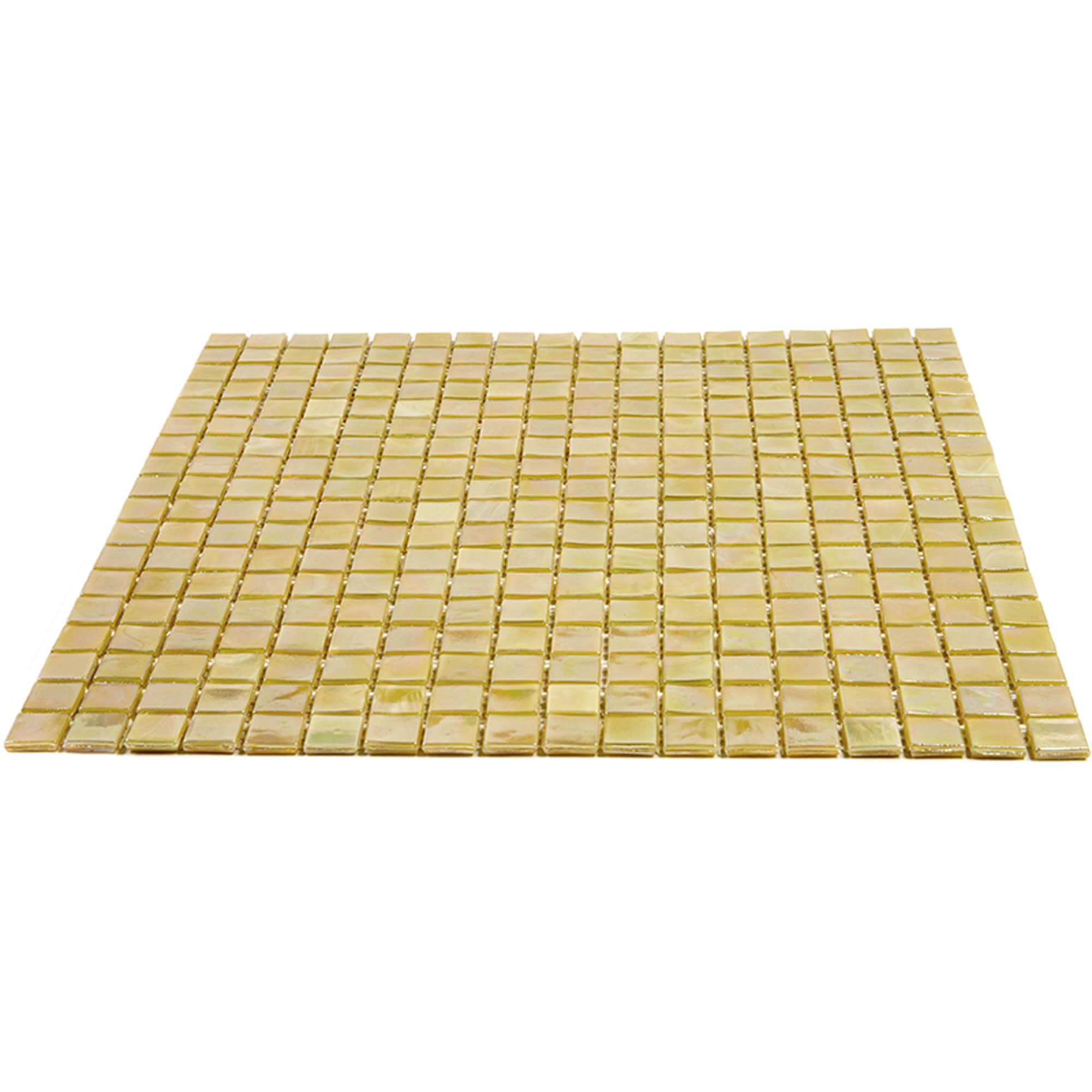 Skosh 11.6" x 11.6" Glossy Beige Glass Mosaic Tile
