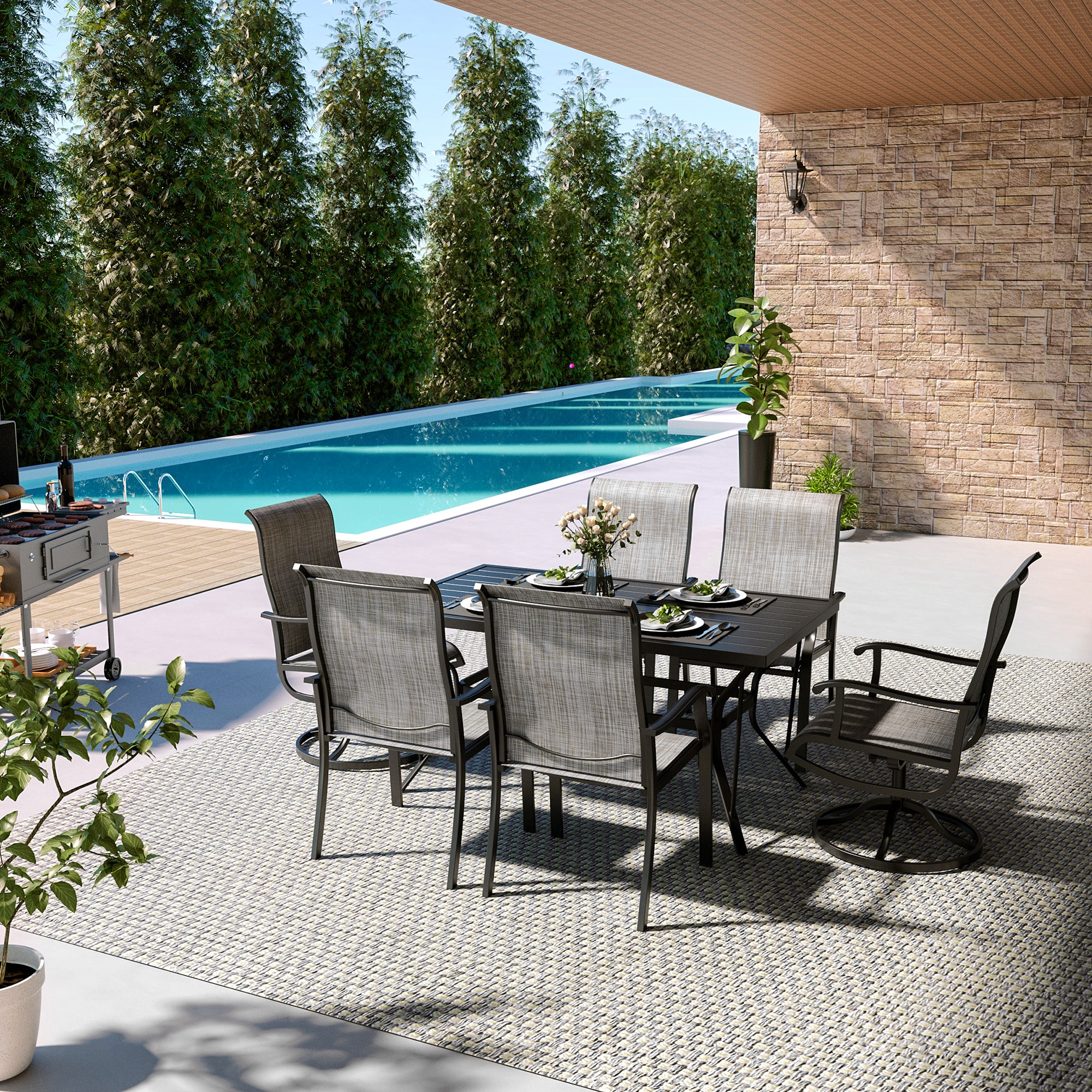 PamaPic TS-CZ-7JT-G-WL1 Patio-Dining-Sets - View #3