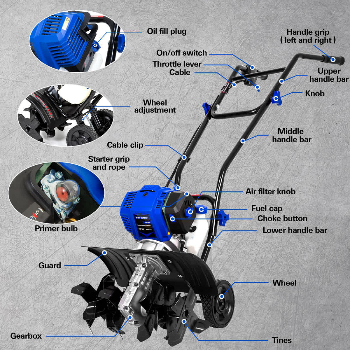 BILT HARD TOA-0457 Gas-Cultivators - View #6