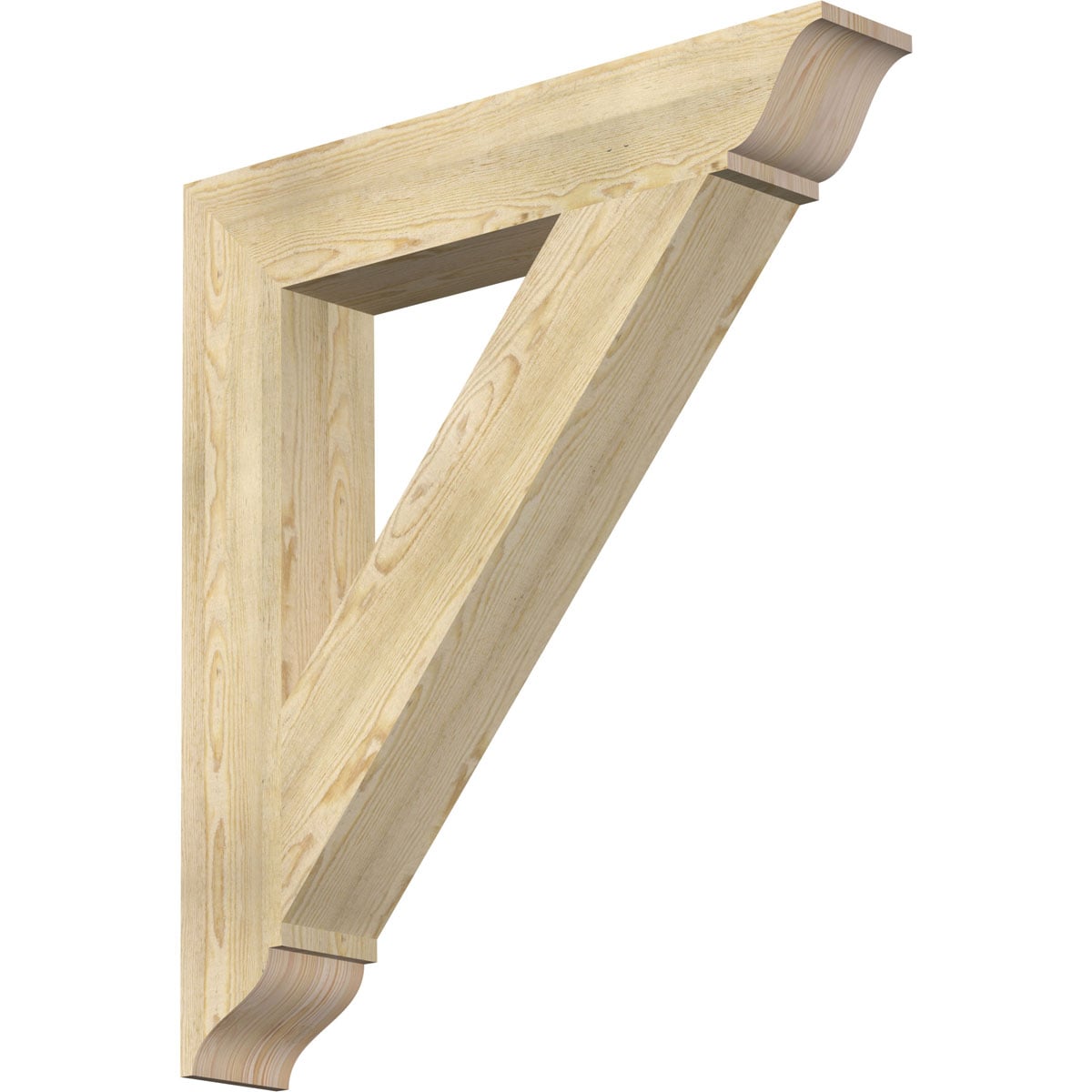 Ekena Millwork BKT06X36X40TRA01RDF Traditional traditional rough sawn 6-in x 36-in x 40-in Douglas fir Brown Wood Standard bracket