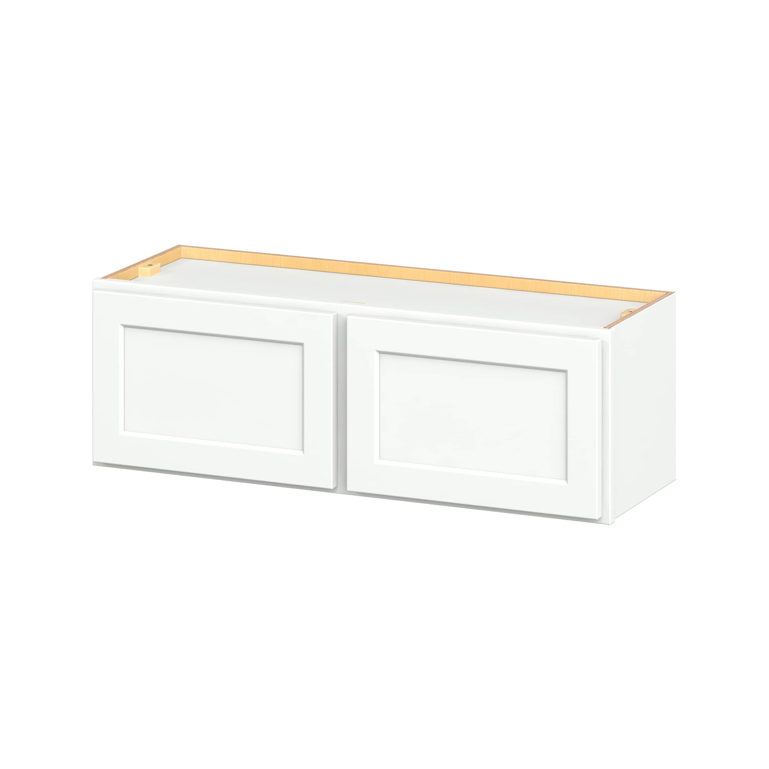 Hugo&Borg W3612-GL PRO Glendale 36-in W x 12-in H x 12-in D Pure White Wall Ready to assemble Plywood Cabinet (Recessed Panel Shaker)