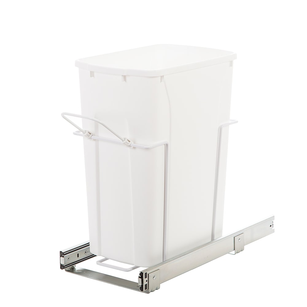 Knape & Vogt SBM10-1-35WH 10-in x 20-in x 19-in 35-Quarts Pull-out trash can