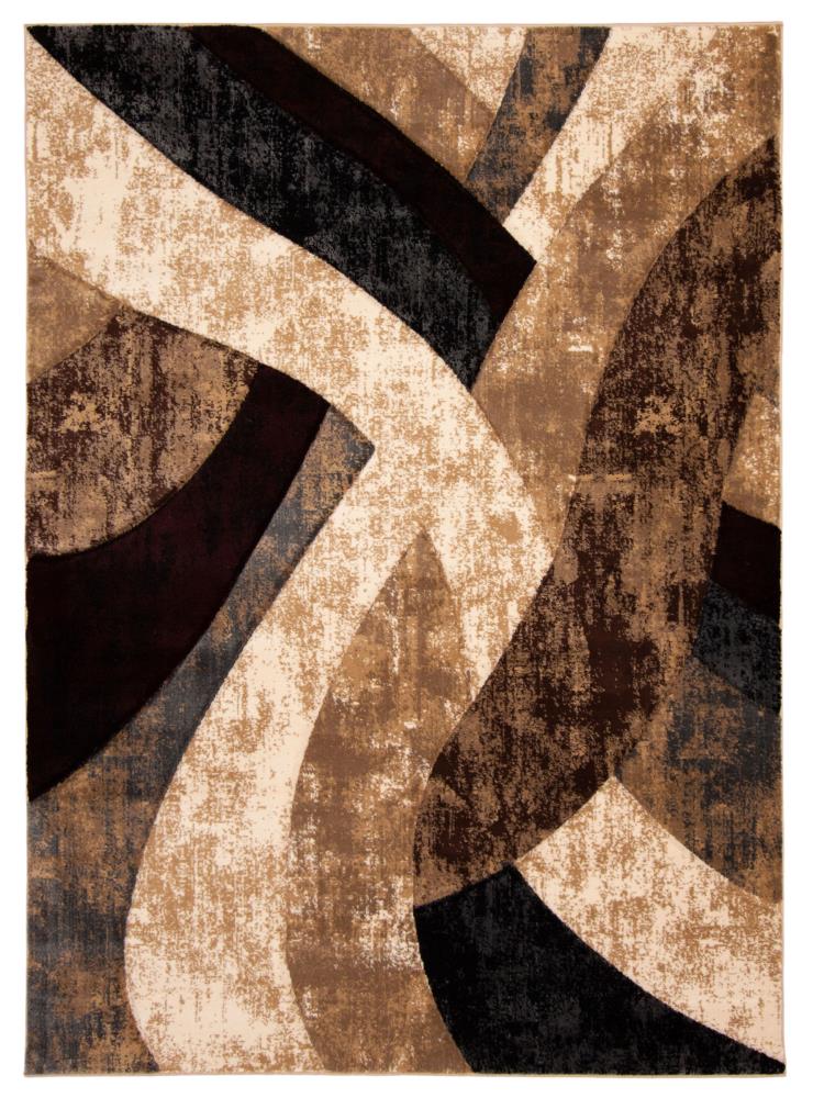 ECARPETGALLERY 351790 Haley 7 x 9 (ft) Loomed Polypropylene Navy Rectangular Indoor Abstract Area rug