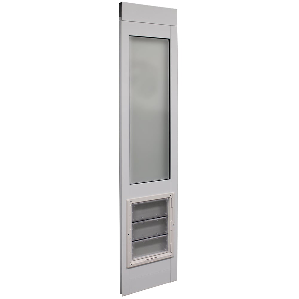 Ideal Pet Products 78PREFFPATL 13-3/4-in x 18-5/8-in White Aluminum Large Dog Door for Sliding door