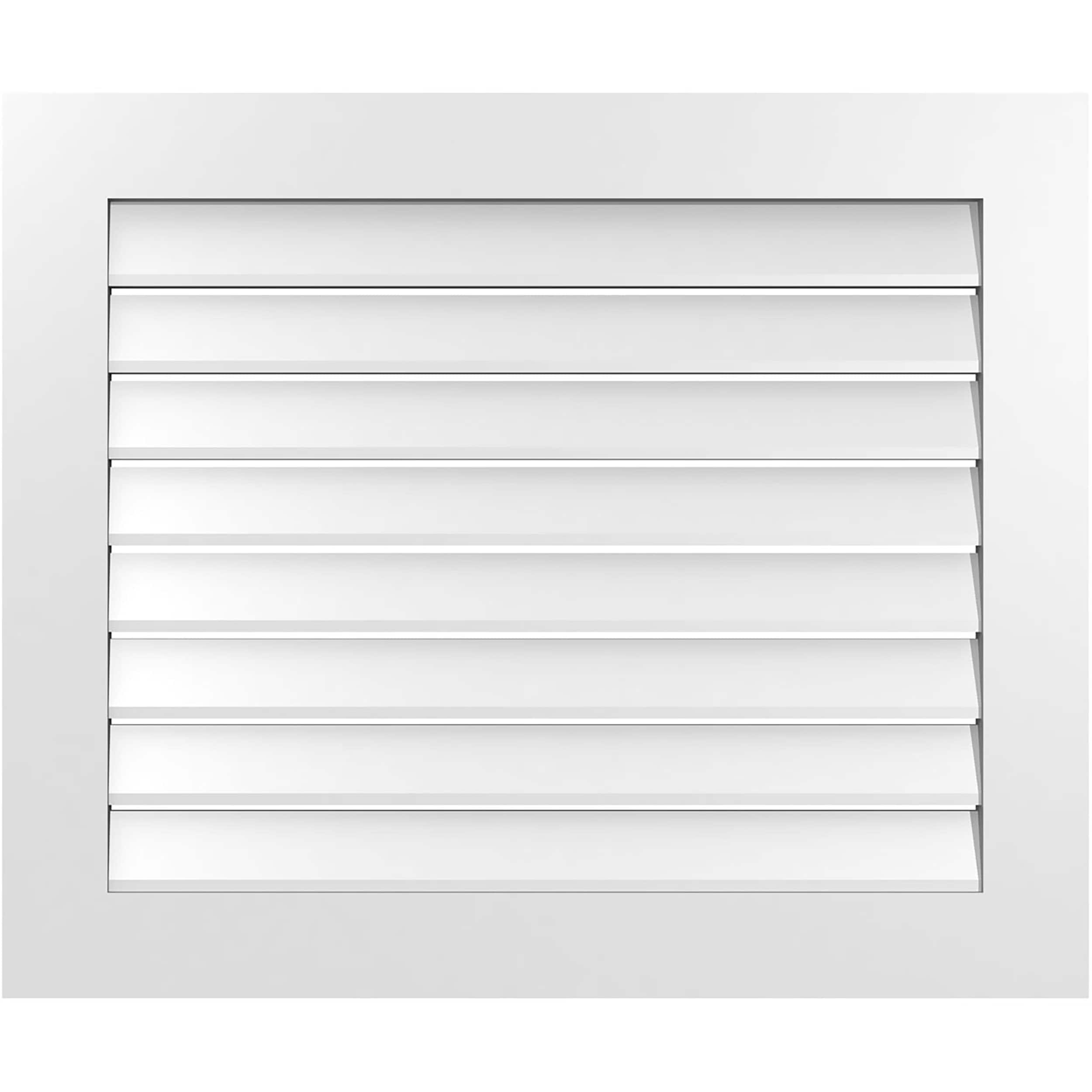 Ekena Millwork GVPVE36X3001SF 36-Inches x 30-Inches Off-white Rectangle PVC Gable Louver Vent