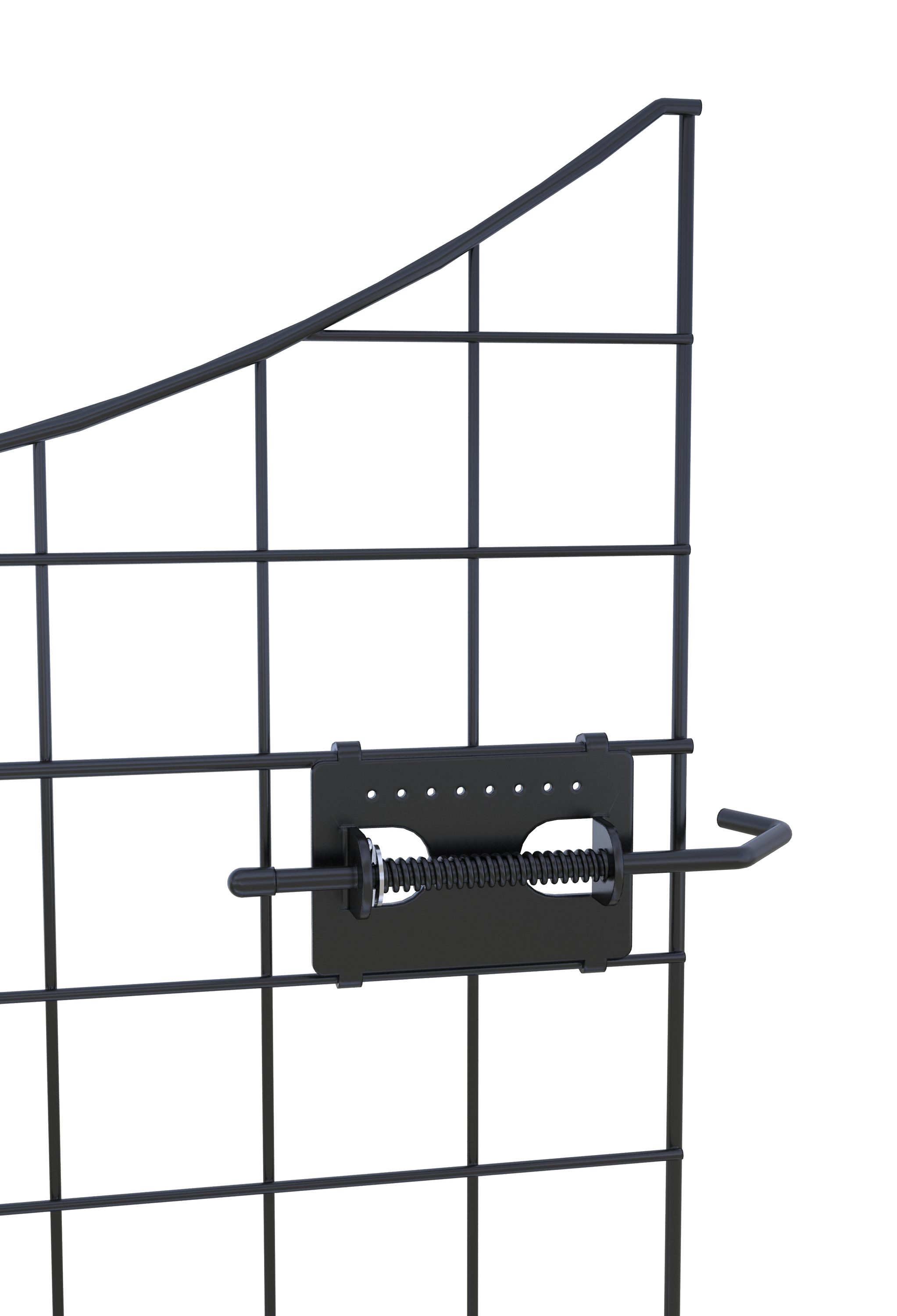 25in H Black Metal No Dig Garden Fence Panels with Gate