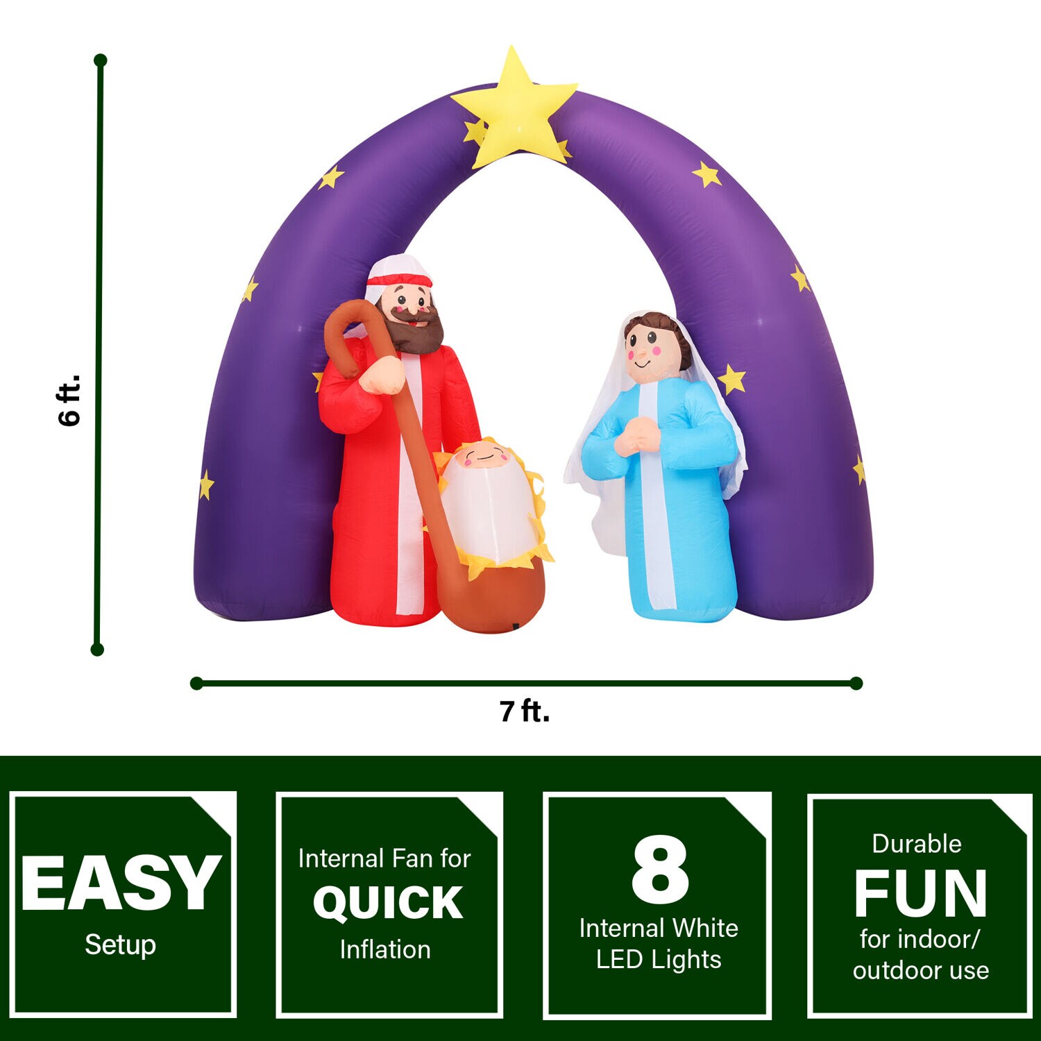 Fraser Hill Farm FHFNVTY074-L Christmas-Inflatables - View #3