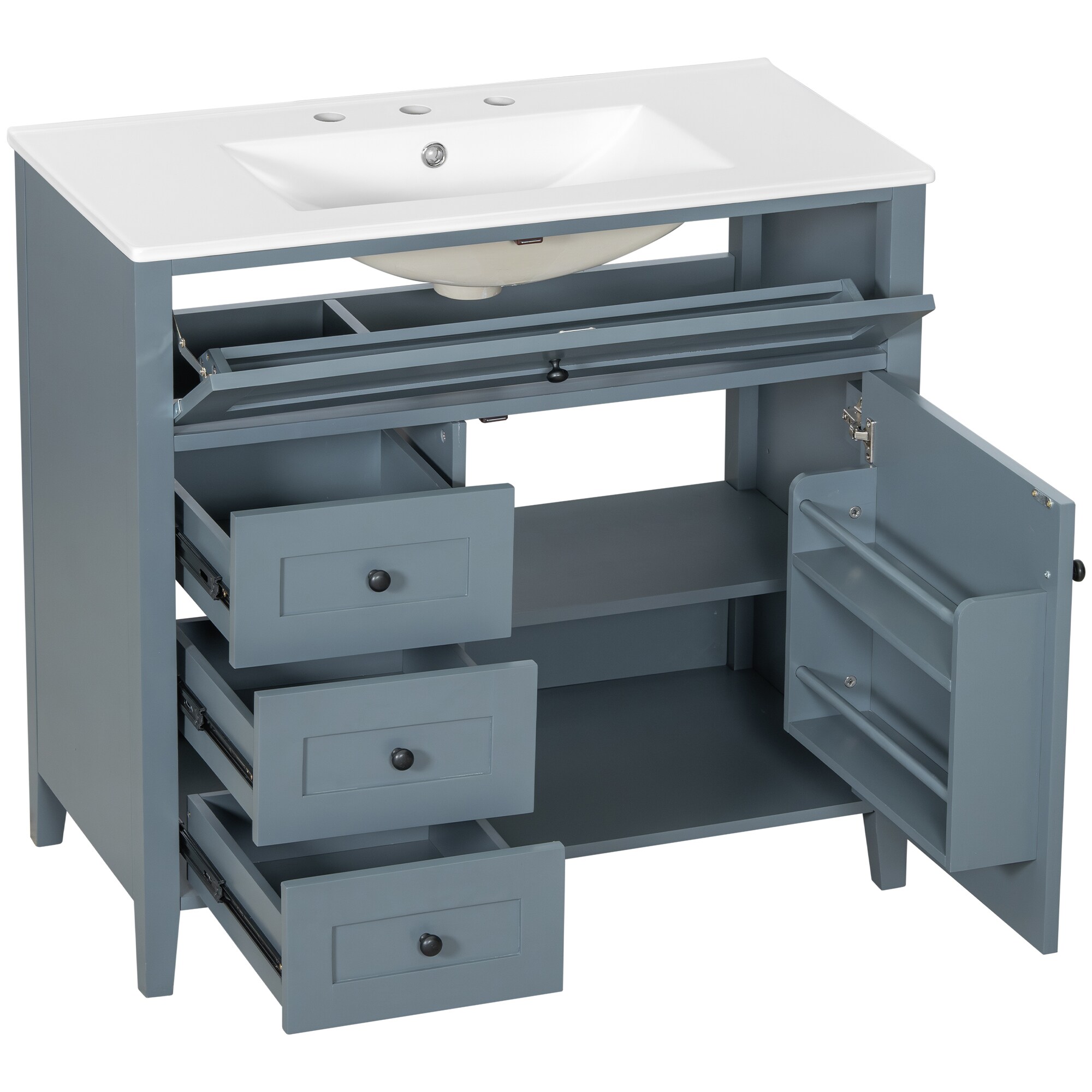 WELLFOR CBY-P350821E Bath-Vanity-Combo - View #5