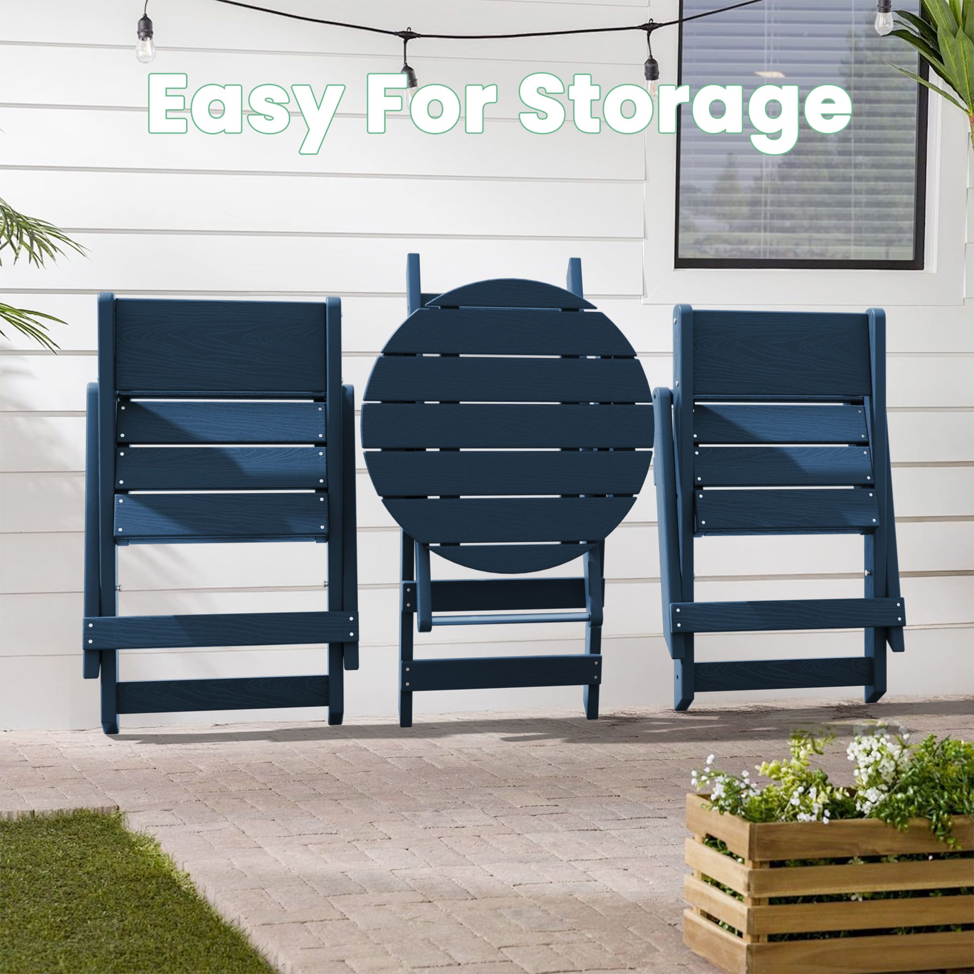 Costway Outdoor Furniture: 3PCS Patio Bistro Set with Round