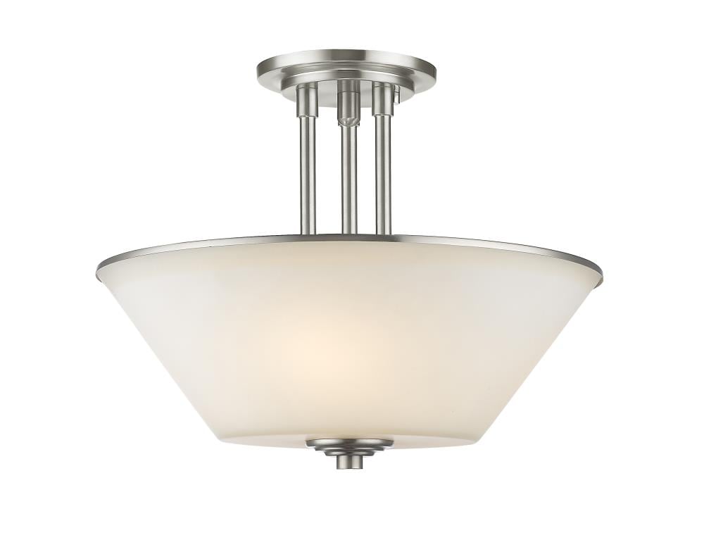 Z-Lite 432SF-BN Jarra 1-Light Brushed Nickel Semi-Flush mount light