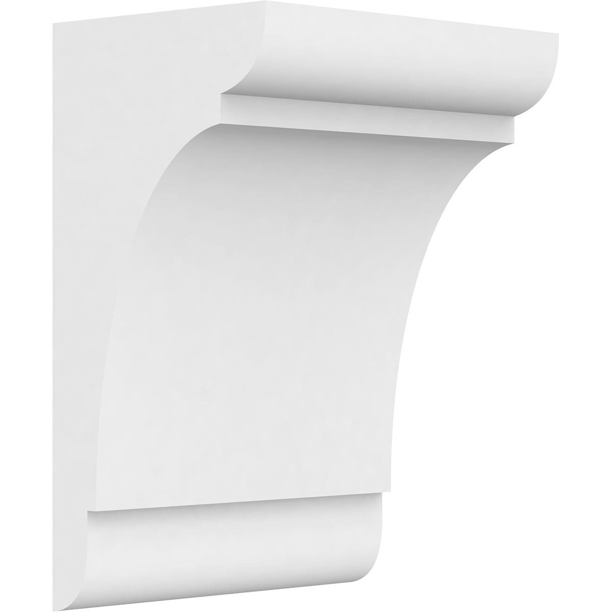 Ekena Millwork CORP07X05X10OLY 7-in x 5-in x 10-in Standard olympic Unfinished White PVC Paintable Corbel