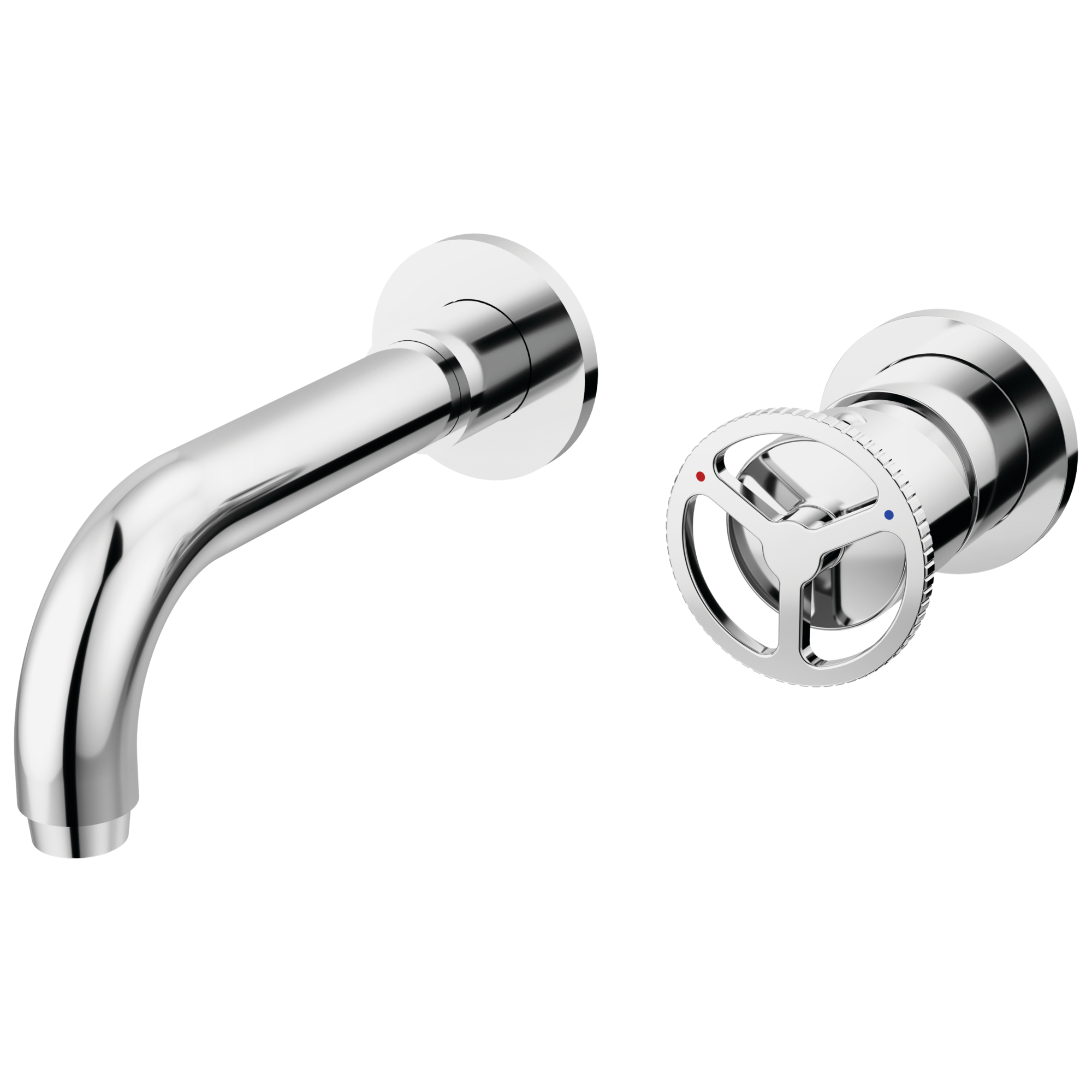 Chrome Wall Mounted Modern Brass Bathroom Faucet