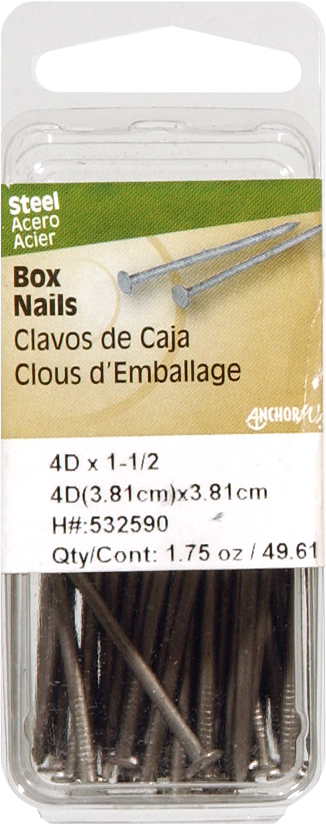 Hillman 532590 1-1/2-in x Bright Smooth Shank Box nails ( 30 -Per Container )