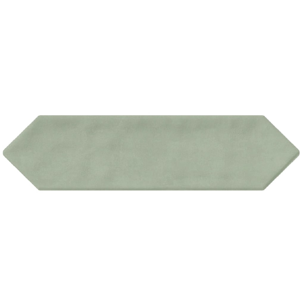 Giorbello G2136-SMPL Sample- Sage 3-in x 12-in Glazed Ceramic Subway Hexagon Floor and Wall Tile