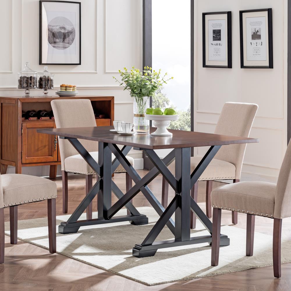 Boston Loft Furnishings Calwix Black Dining Table, Wood Veneer with ...