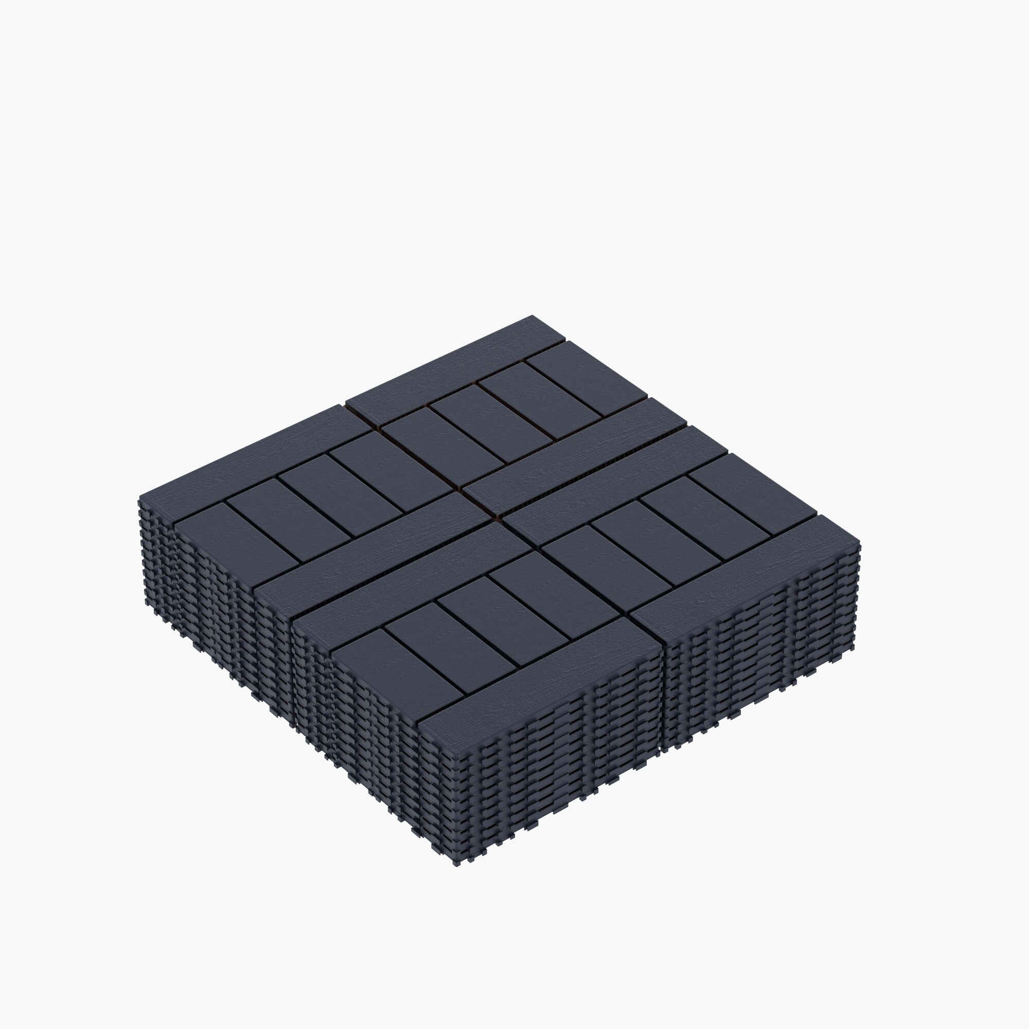 Vkoiyg 12in  H Style Interlocking Deck Tiles  DIY Easy Install Patio Floor Tiles  Dark Gray Snap Tiles for Porch Poolside Balcony Backyard  44PCS
