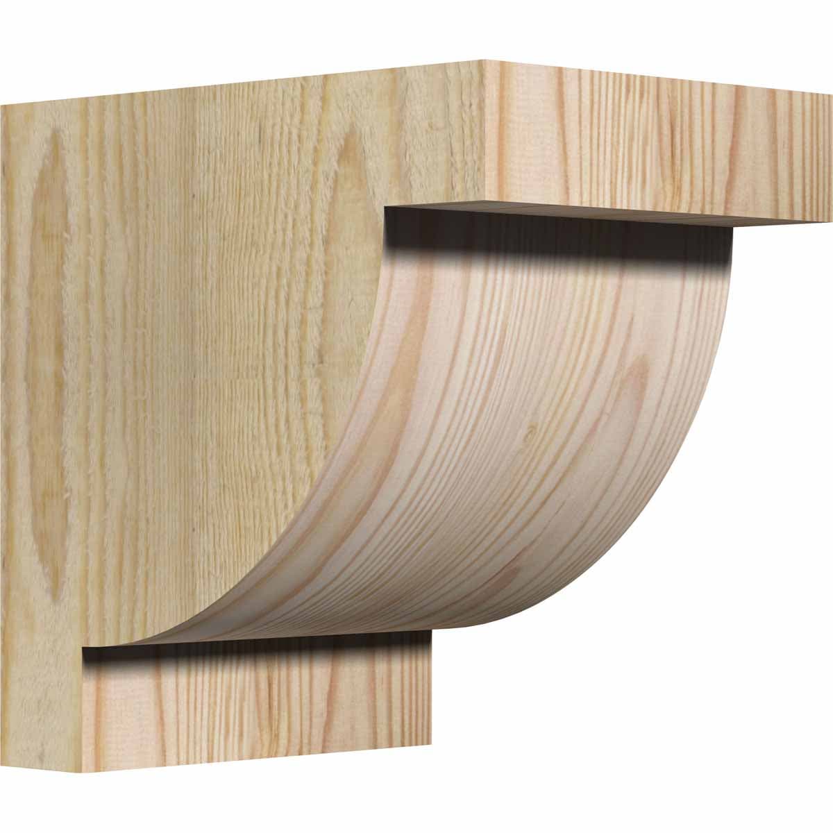 Ekena Millwork COR06X08X08ALP00RDF 6-in x 8-in x 8-in Alpine Unfinished Douglas Fir Wood Paintable/Stainable Corbel