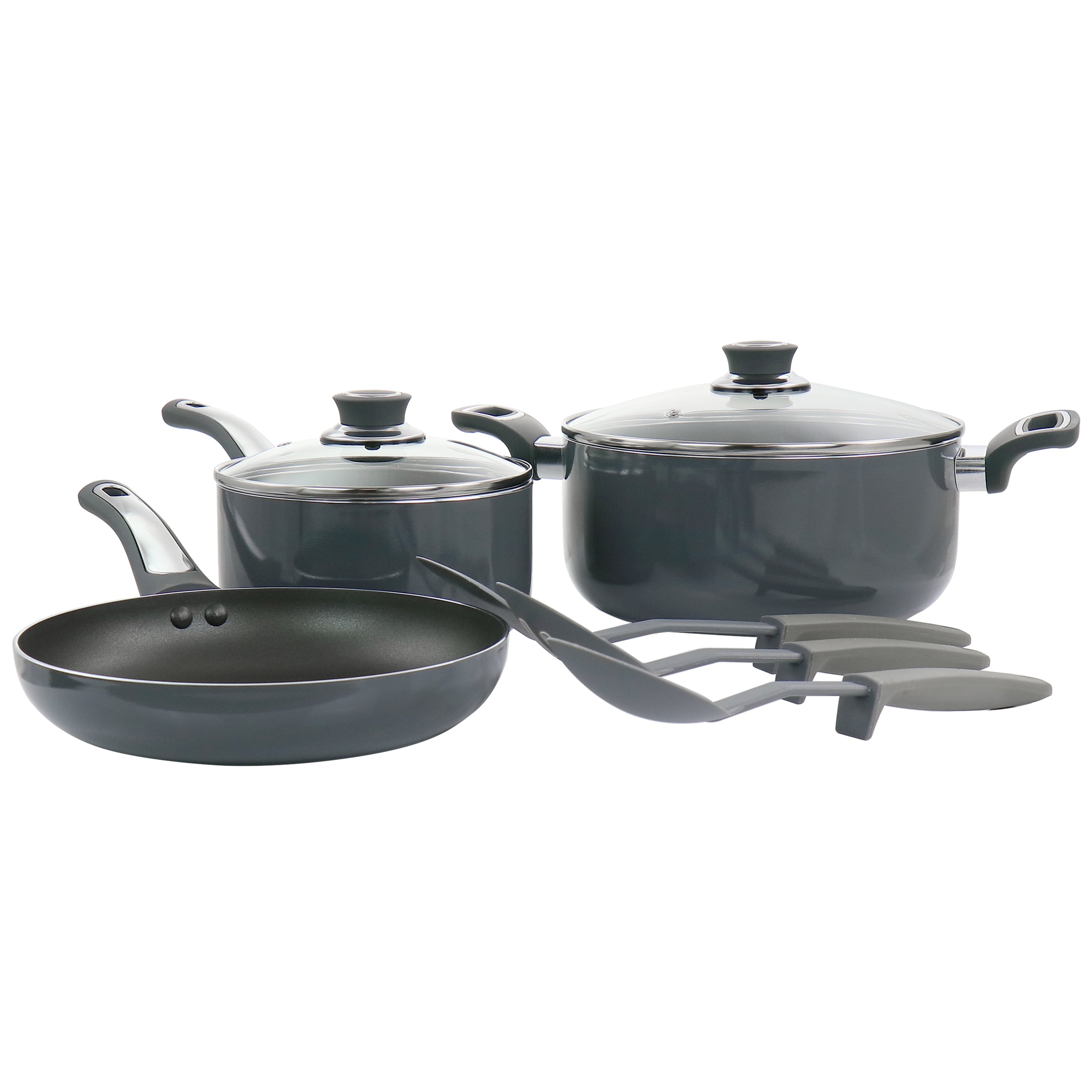 Oster 6 Quart Nonstick Aluminum Everyday Pan in Grey