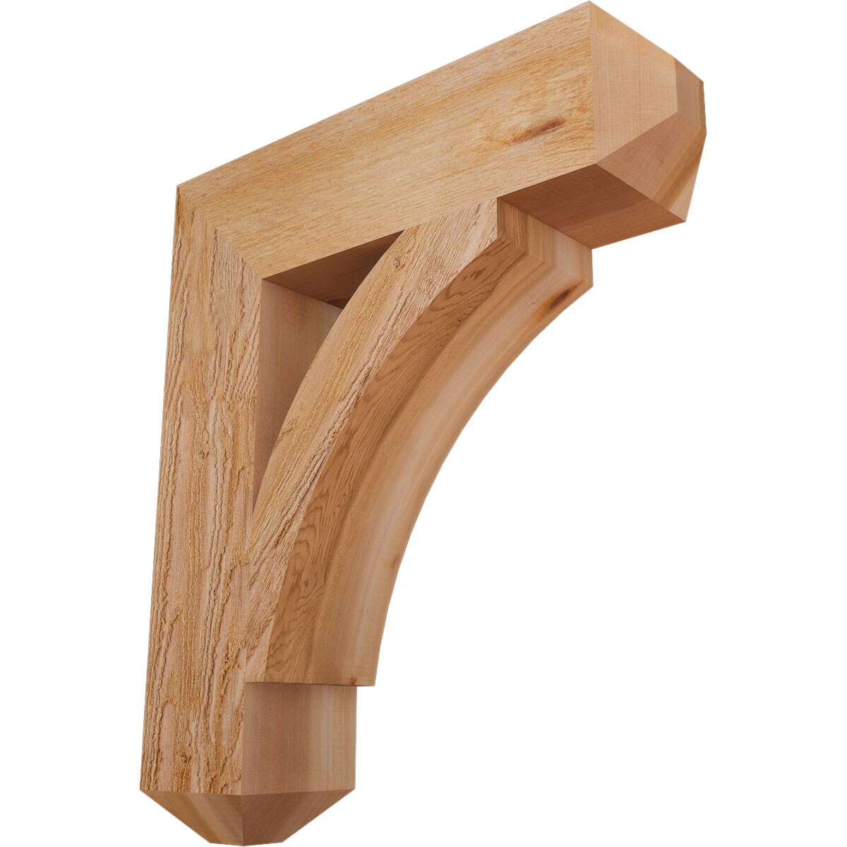 Ekena Millwork BKT06X24X28THR04RWR Thorton craftsman rough sawn 6-in x 24-in x 28-in Western red cedar Brown Wood Standard bracket
