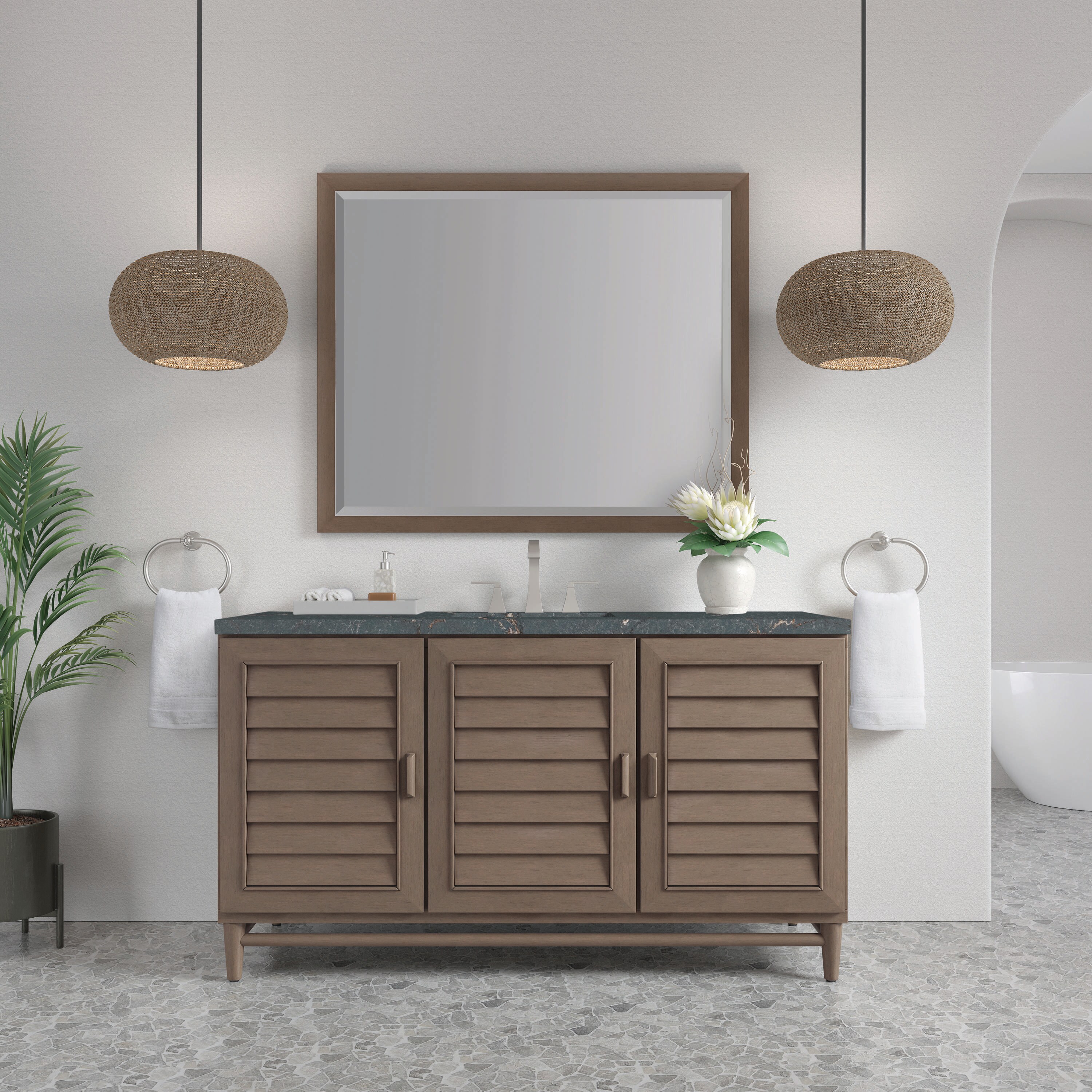 James Martin Vanities 620-V60S-WW-3PBL Bath-Vanity-Combo - View #2