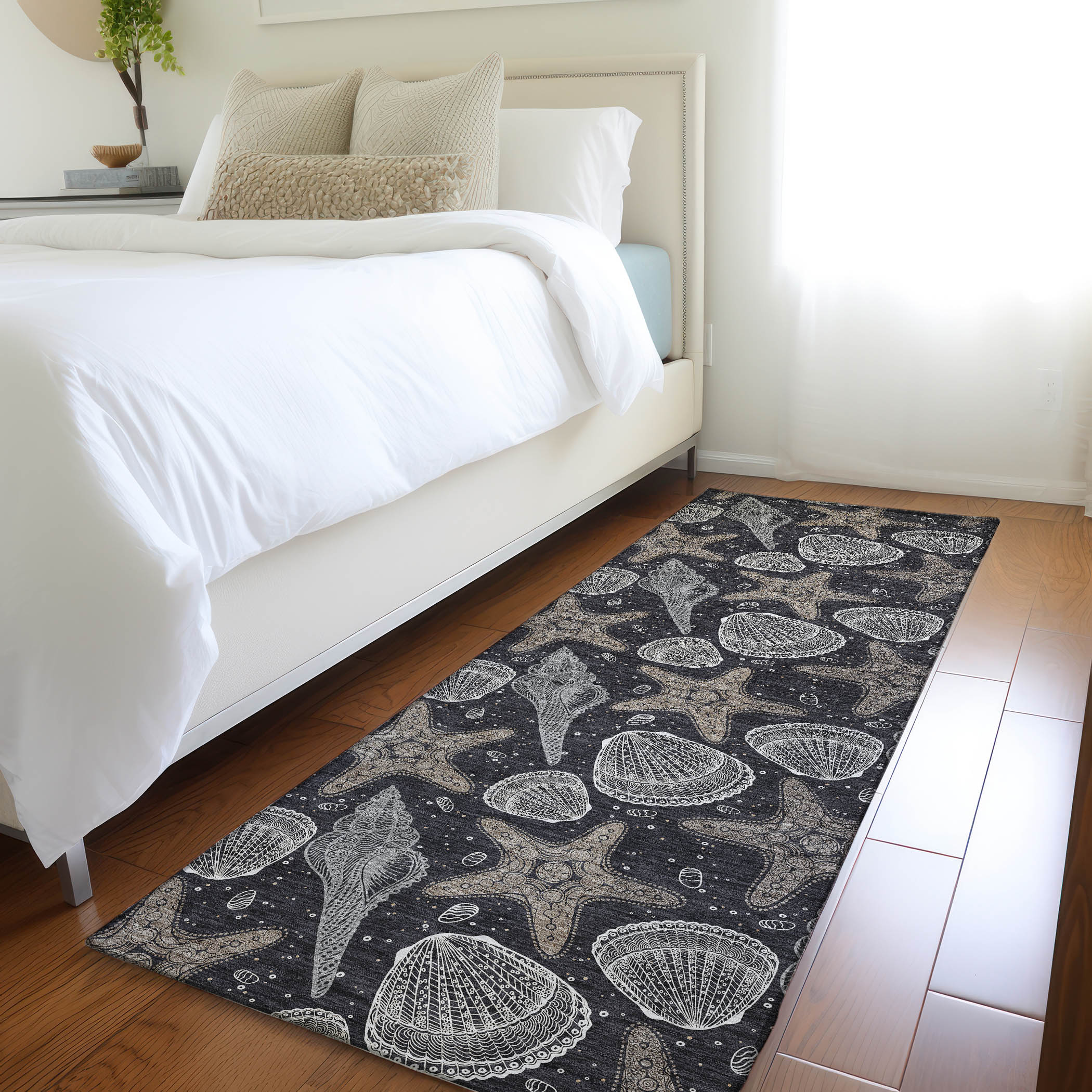 Addison Rugs AMF183MI2X8 Mayfield AMF183MI 2 x 7 (ft) Loomed Polyester Midnight Rectangular Indoor Geometric Machine washable Area rug