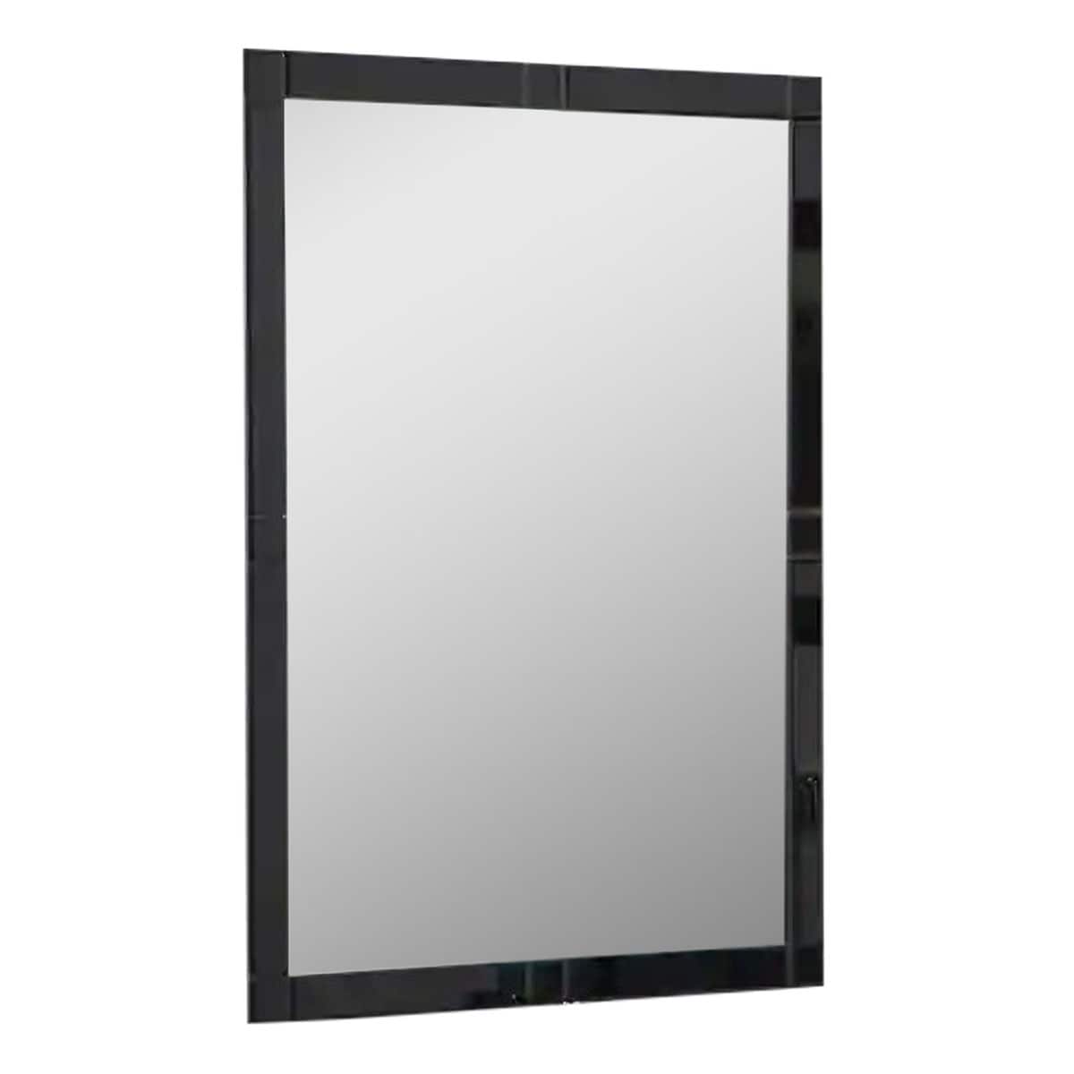 Decor Wonderland SSM414B 23.6-Inches x 31.5-Inches Beveled Frameless Rectangle Bathroom Vanity Mirror ( Black )