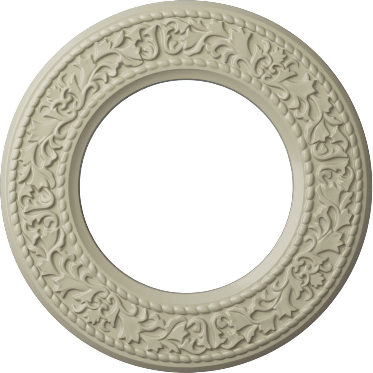 Ekena Millwork CM13BLCYF Blackthorn 13.375-in W x 13.375-in L Painted Clear Yellow Polyurethane Whole Ceiling Medallion