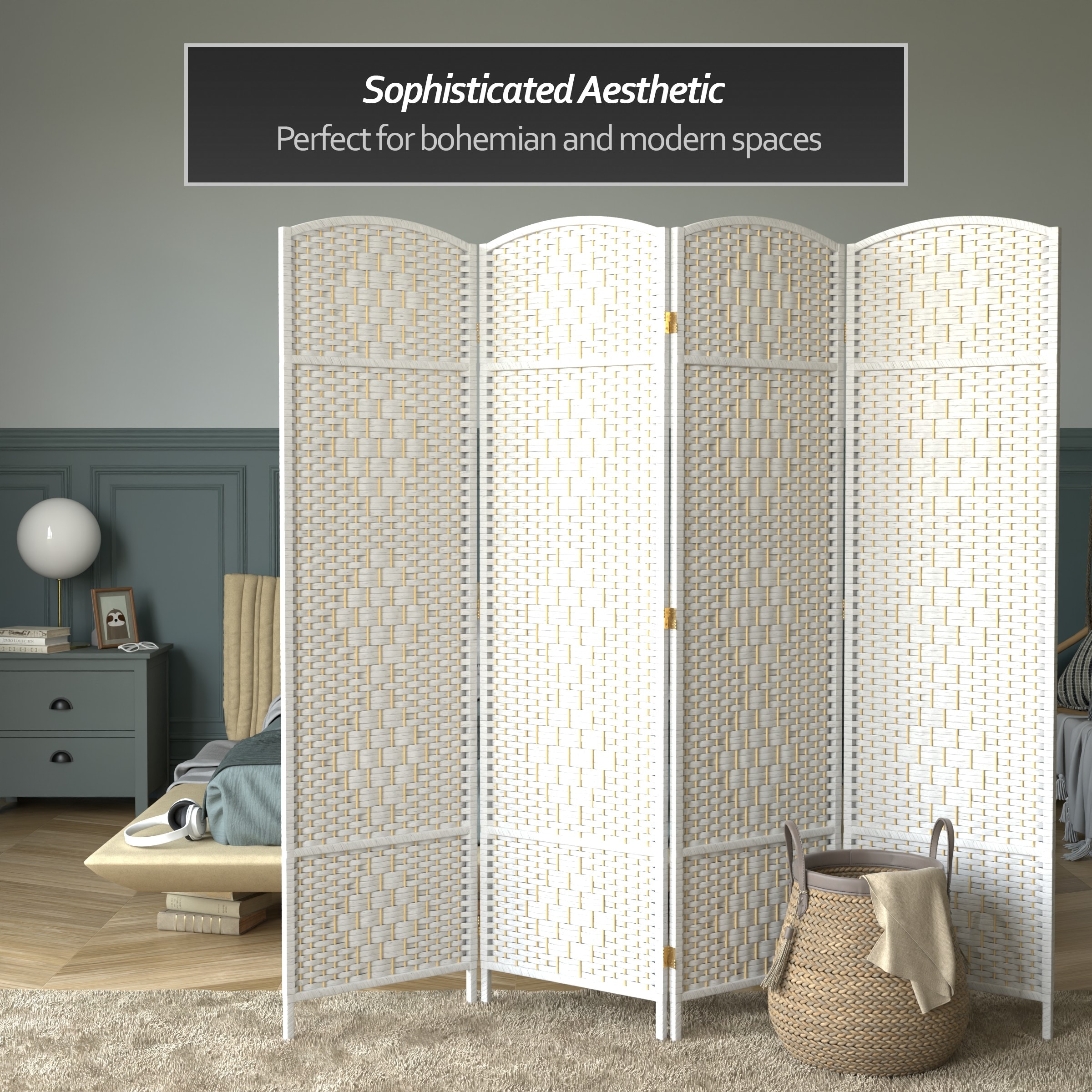 Red Lantern FB-OPDMND-4P-WHT Indoor-Privacy-Screens - View #6